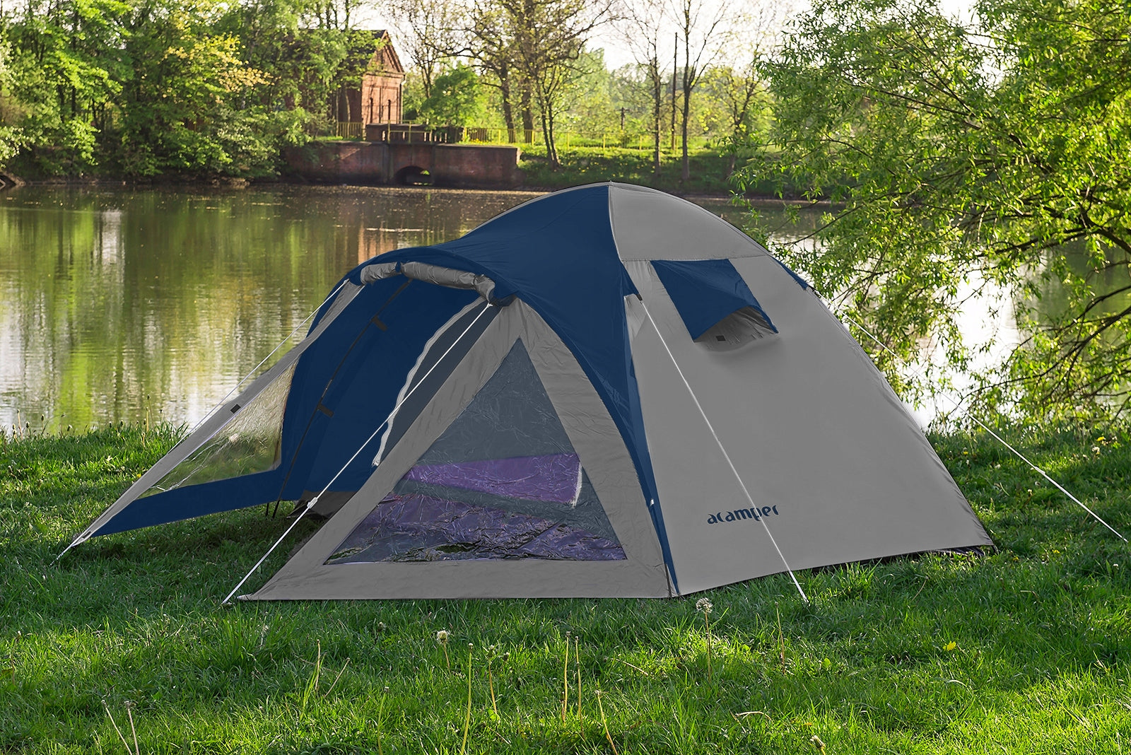 Tourist tent Acamper Furan2 2-person blue two-coat 3500 mm Packaging status original
