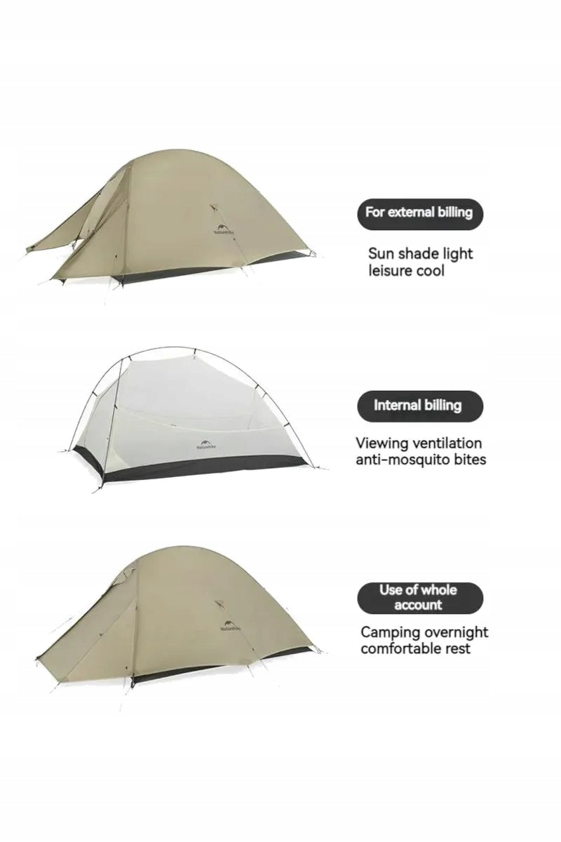 Tourist tent Naturehike Cloud Up 2 Pro 20D 2os. green Color green