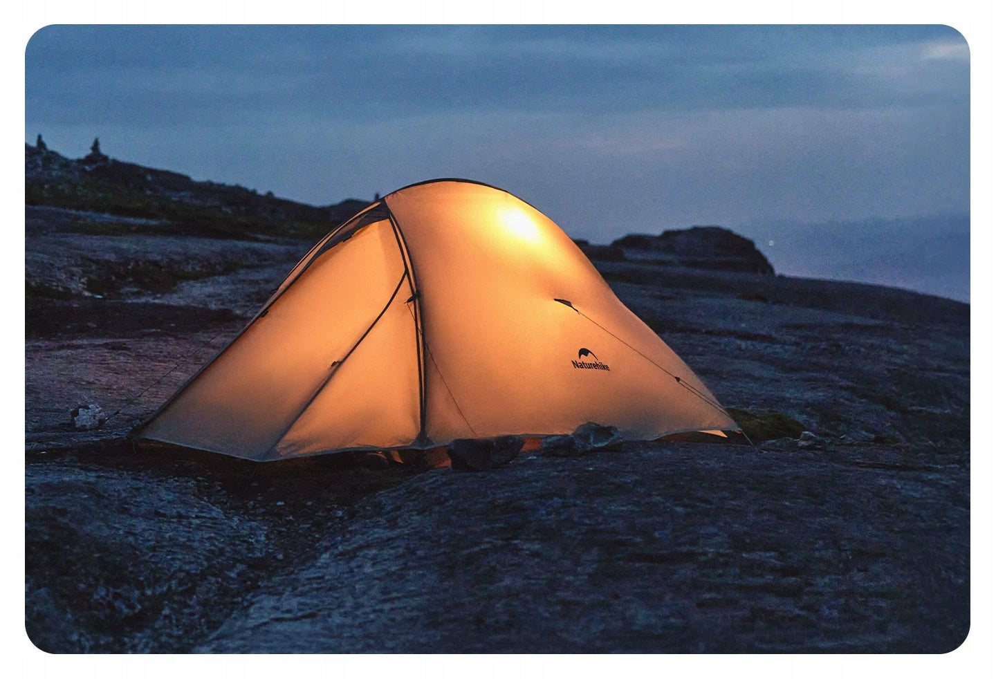 Tourist tent for 3 people, ca. 2,32 kg, Yunshang BASE, 210T Number of vestibules 1