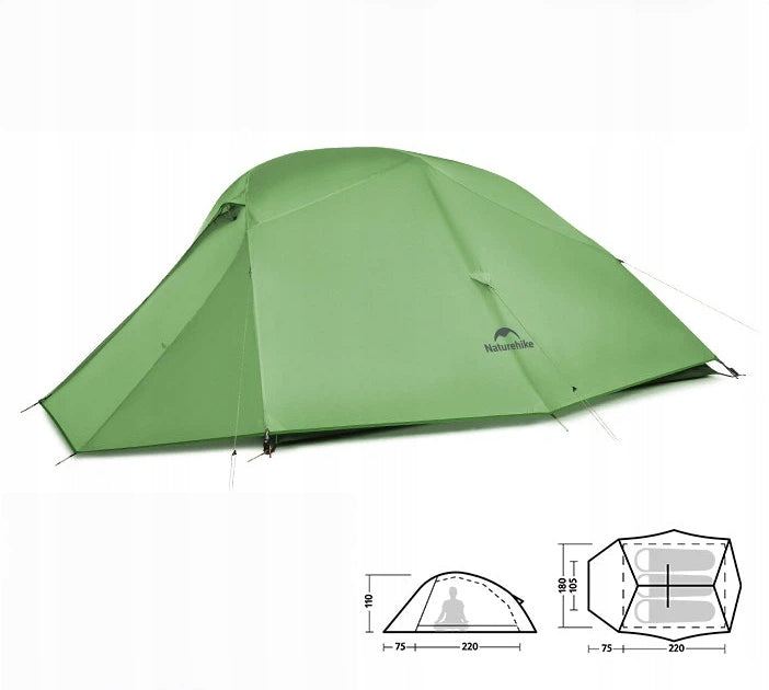 Tourist tent for 3 people, ca. 2,32 kg, Yunshang BASE, 210T