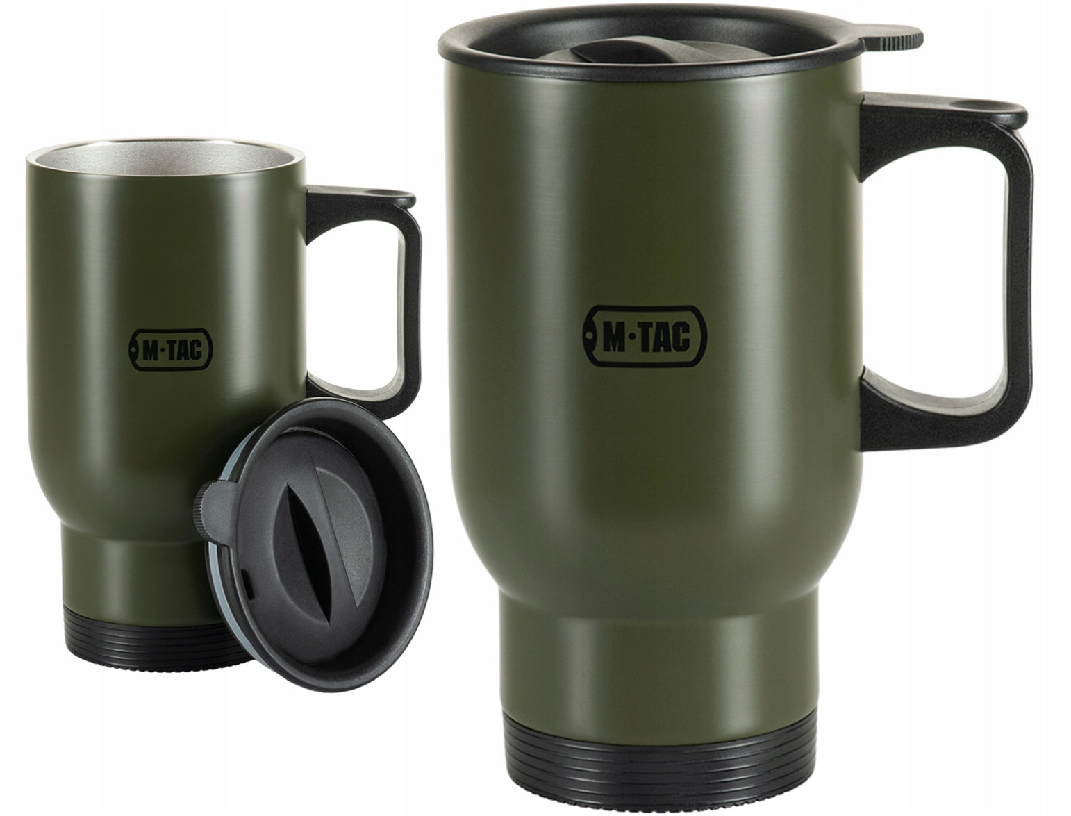 Tourist thermal mug M-Tac 450ml with lid stainless steel Olive