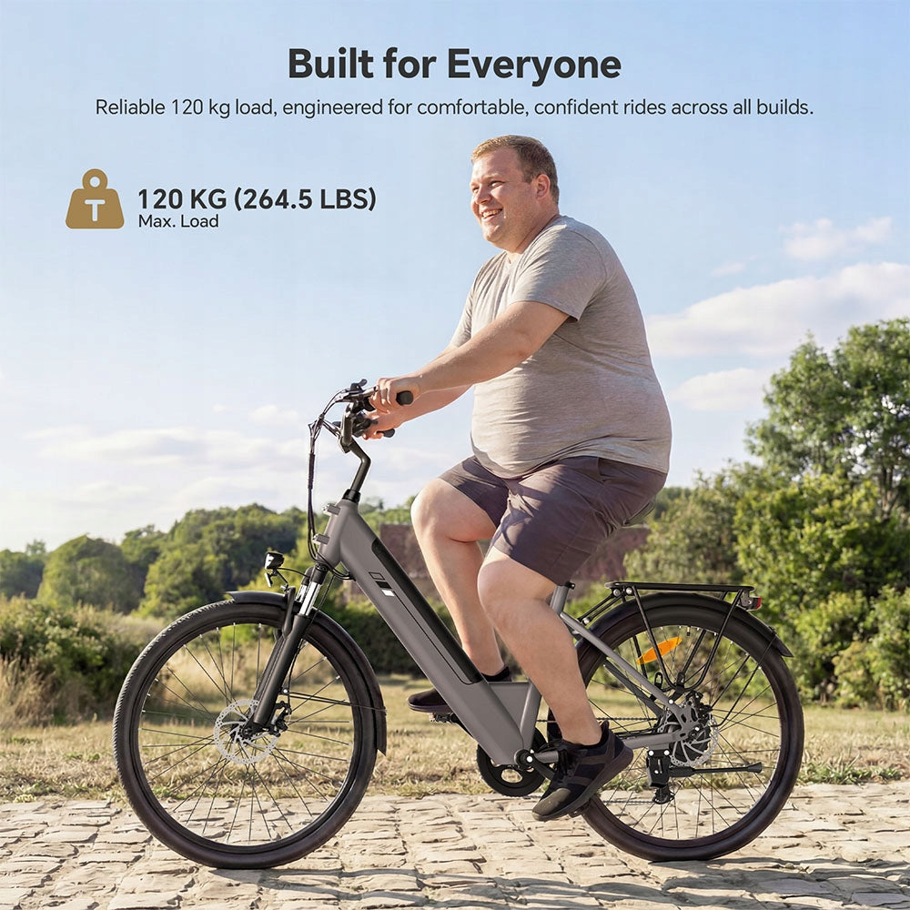 Touroll J2 ST electric bike Grey Step-Thru 26 inches 36 V 15,6 Ah 250W Foldability partially assembled, calibrated