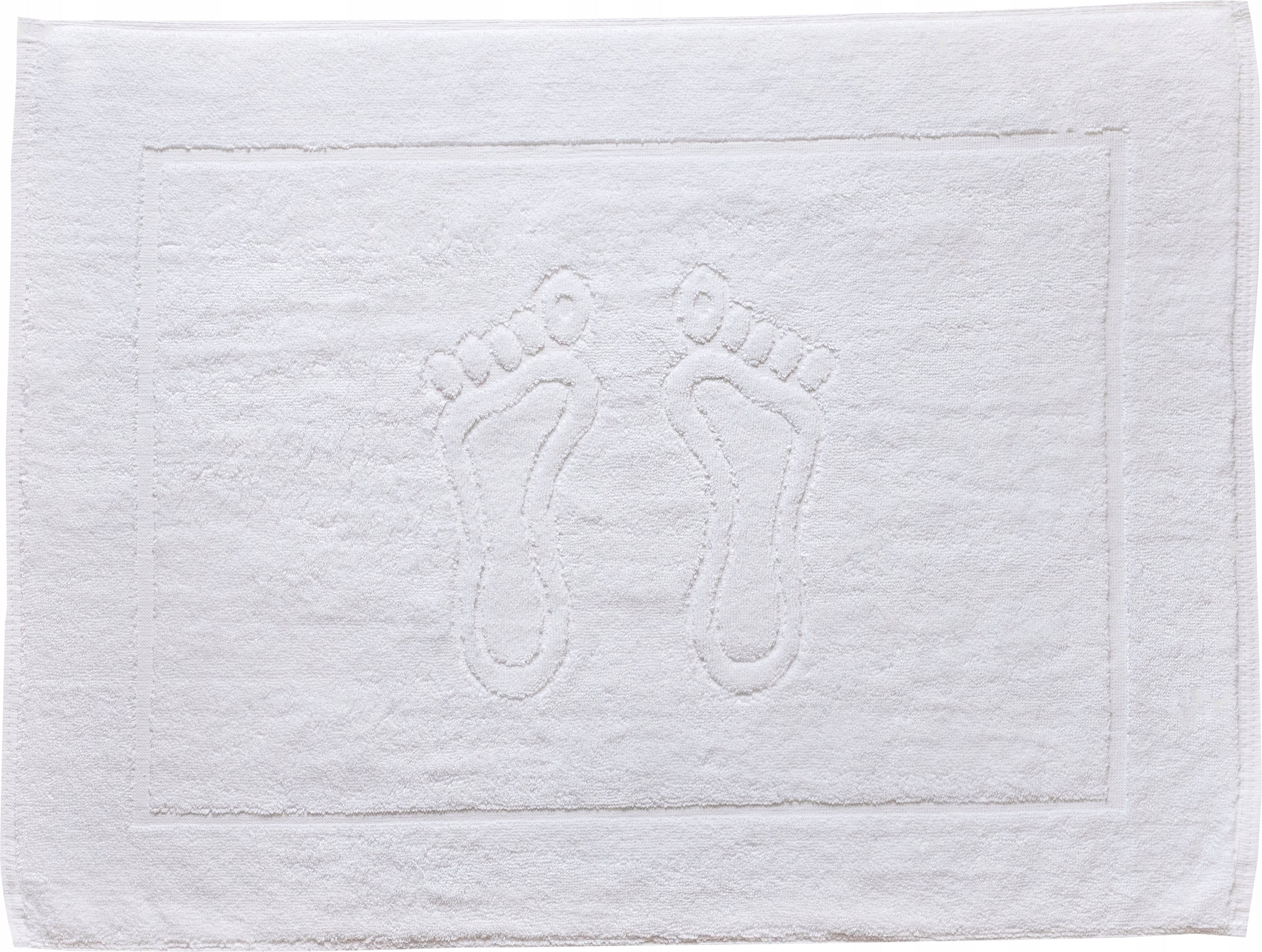 Towel Foot White Bathroom Rug MELA 50x70 650g/m2 100% Cotton