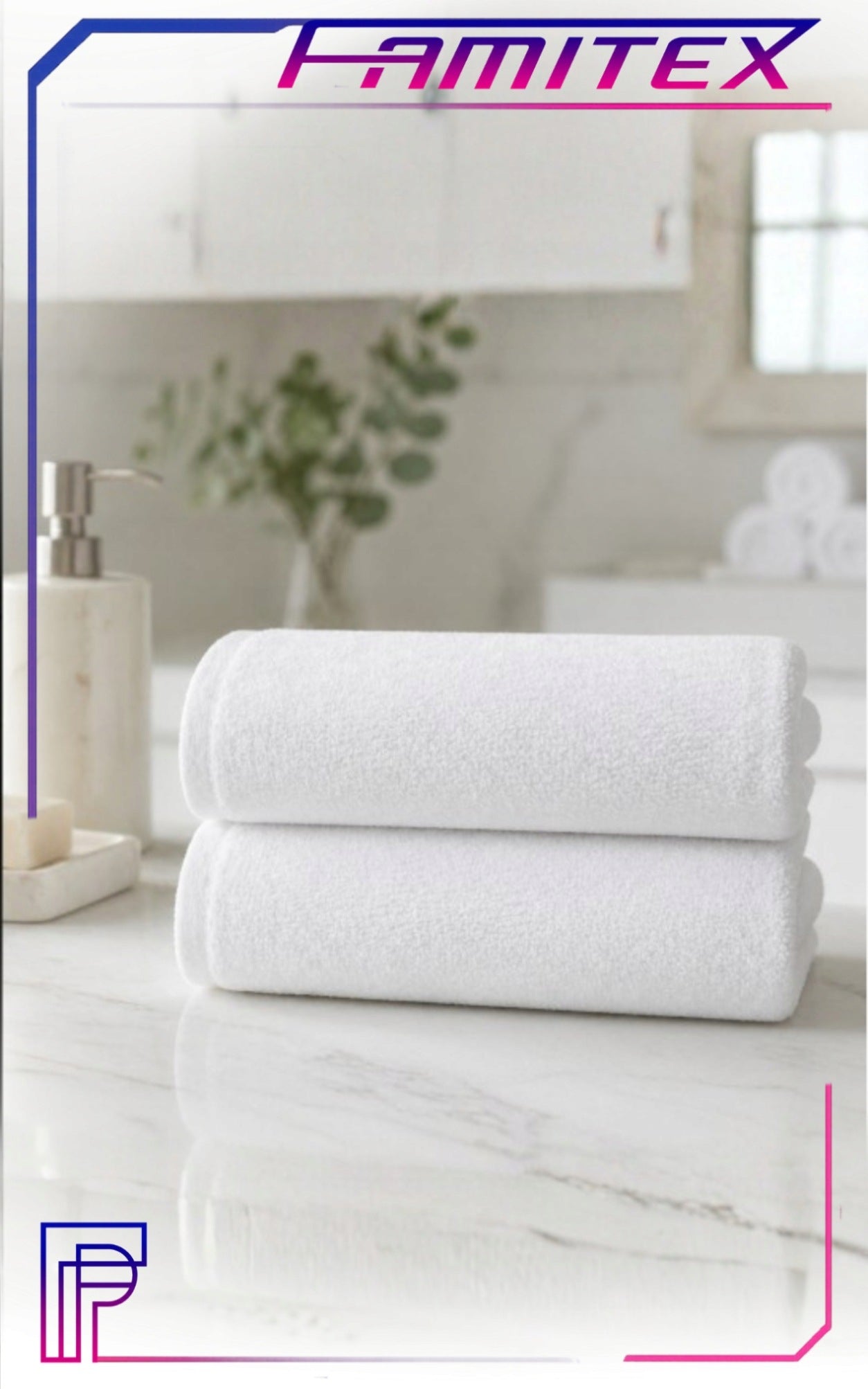 Towel foot bathroom rug hotel 50x70 for bathroom 650g Famitex Packaging status original