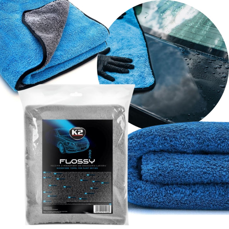 Towel for drying car paint K2 Flossy Pro 90X60 GRAMMAGE 800GSM