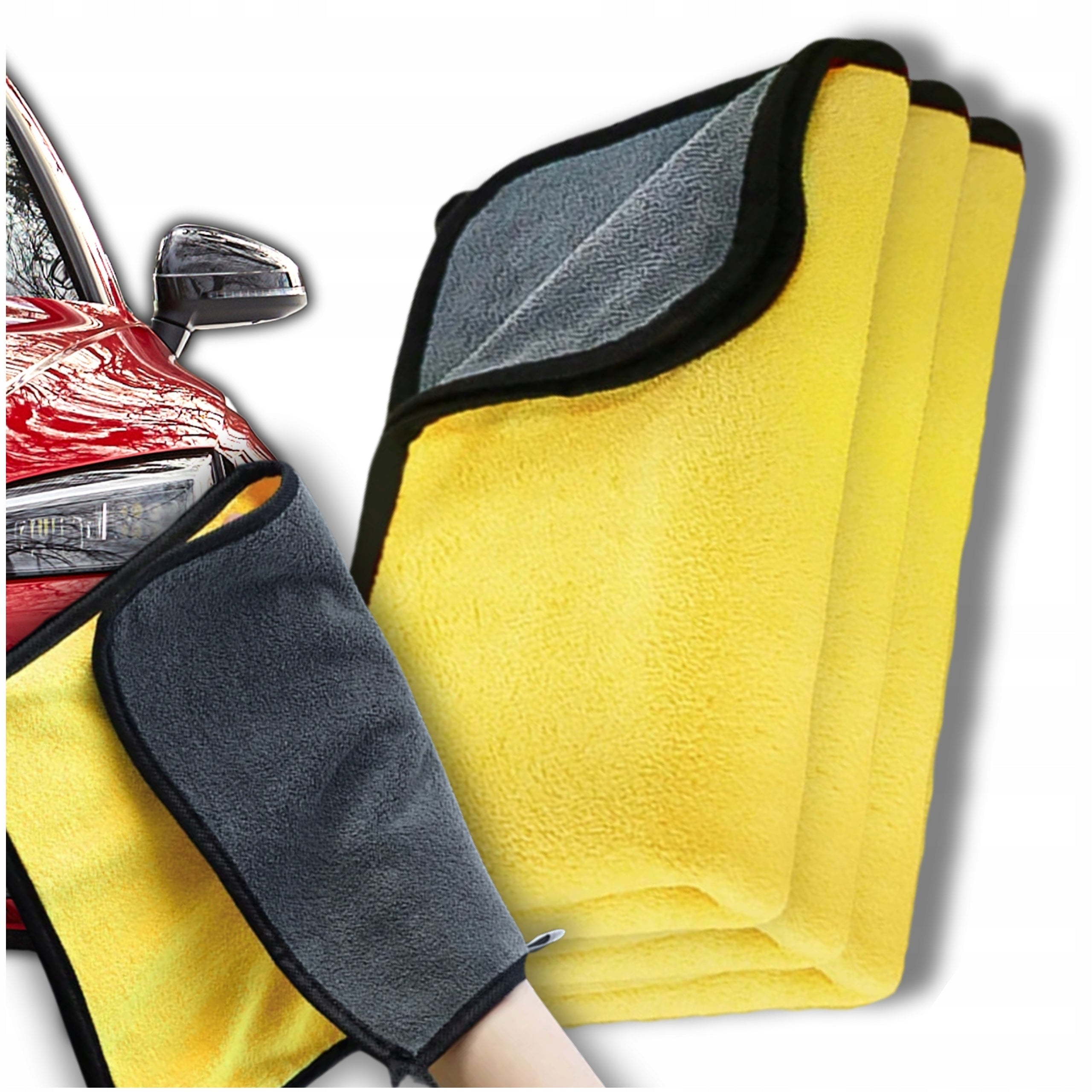 Towels Set of 3 Microfiber For Car Cloths Cleaning Drying Manufacturer code Ręczniki zestaw 3 mikrofibra do samochodu