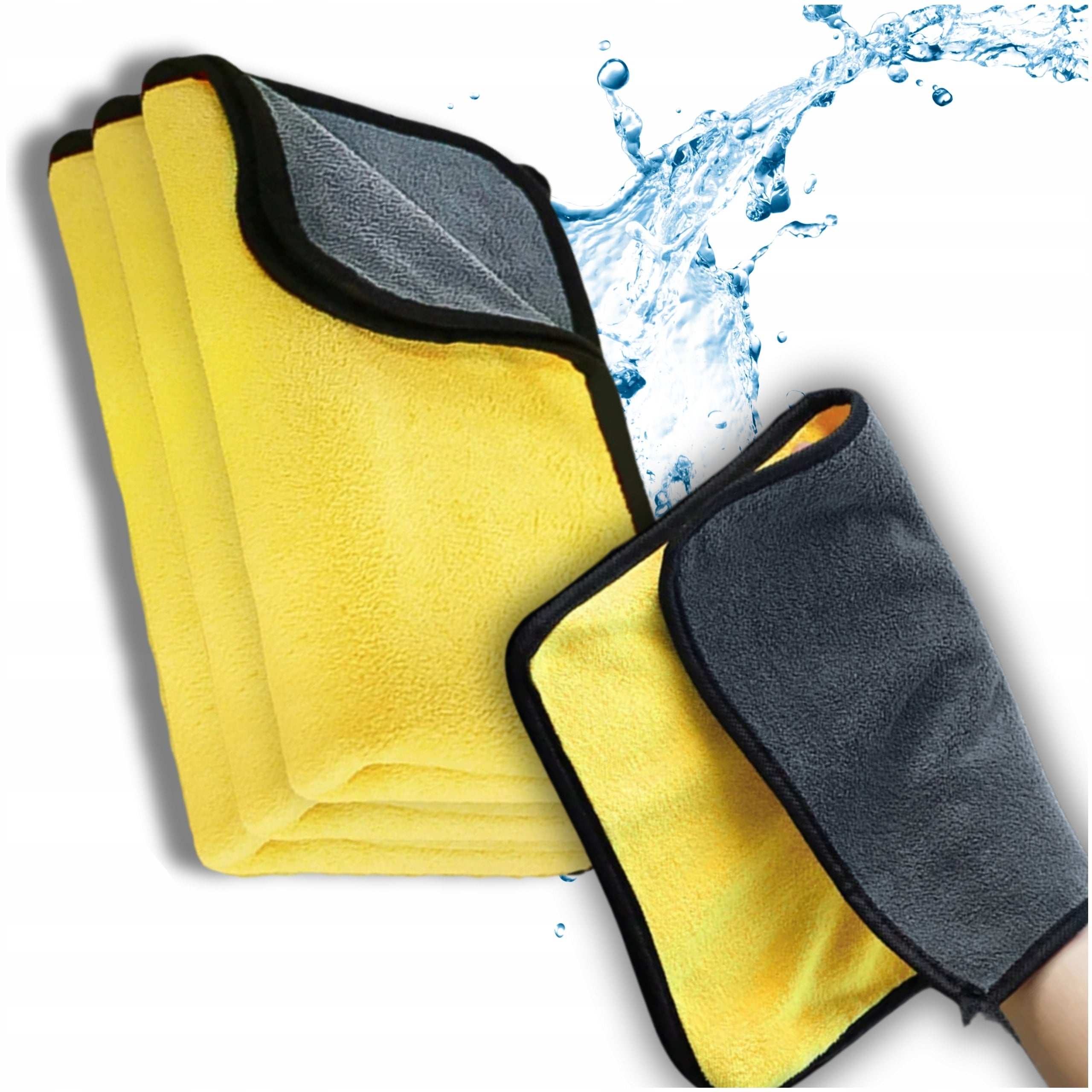 Towels Set of 3 Microfiber For Car Cloths Cleaning Drying
