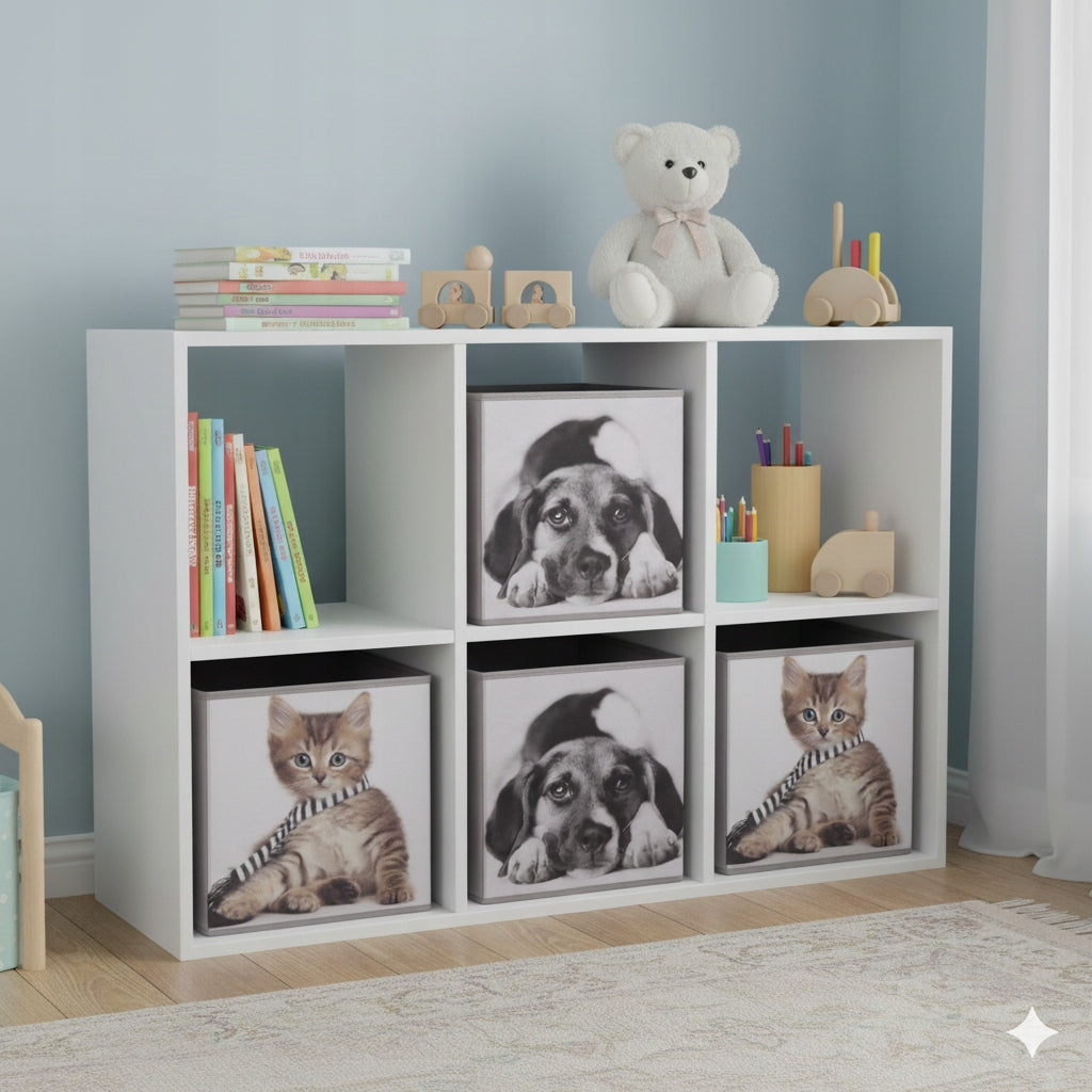 Toy Basket 20 L Textile Folding Cat Wardrobe Organizer for Kids Brand Lacarte