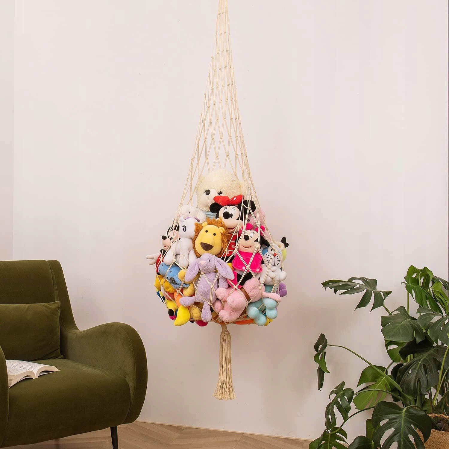 Toy Basket Organizer Hanging Bag Plush Net Hammock Container Manufacturer code Dekoracje Do Pokoju Dzieciecego Makrama