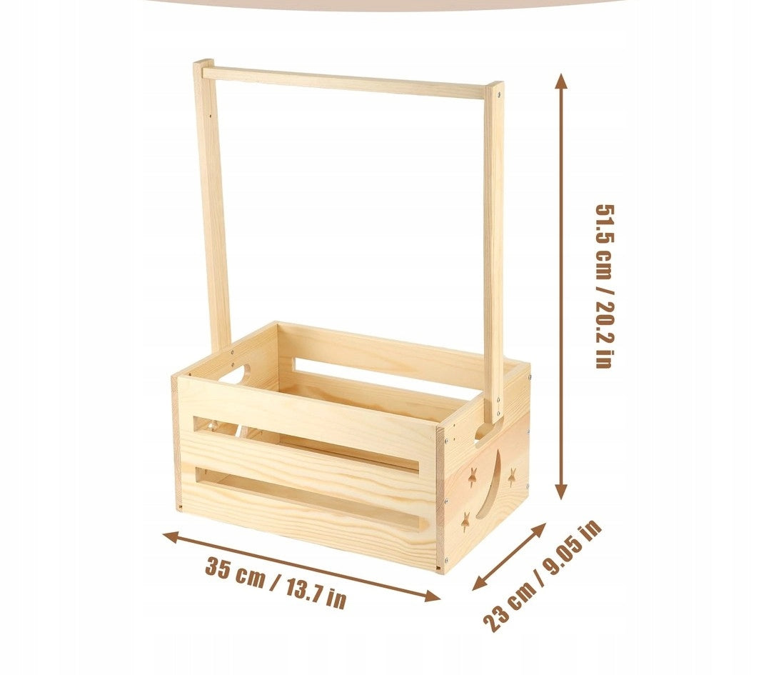 Toy Box with Clothes Hanger Wooden Baby Shower Wardrobe Manufacturer code Skrzynia na zabawki z wieszakiem na ubrania