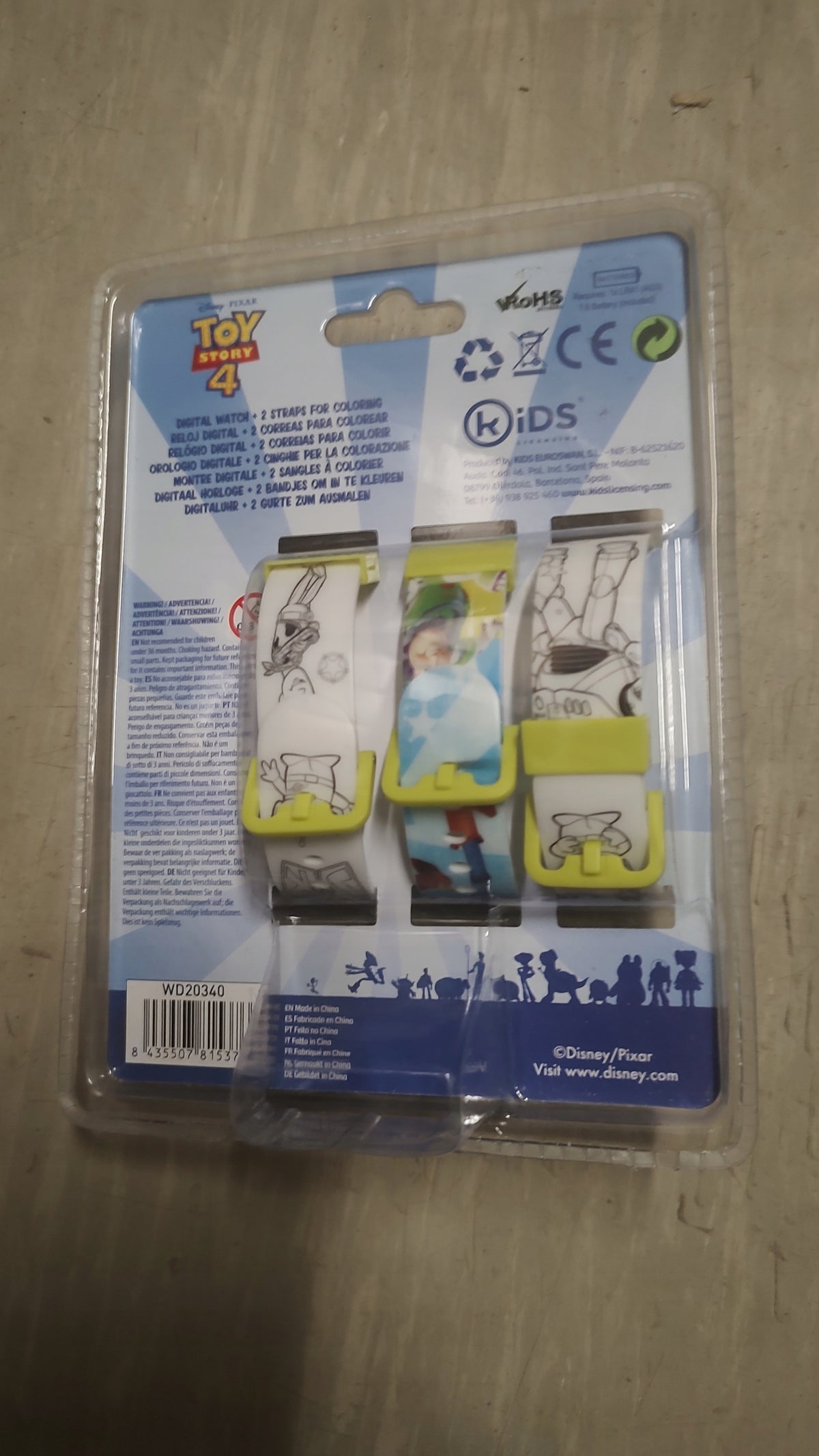 Toy Story children's digital watch with straps Kids Euroswan Manufacturer code WD20340