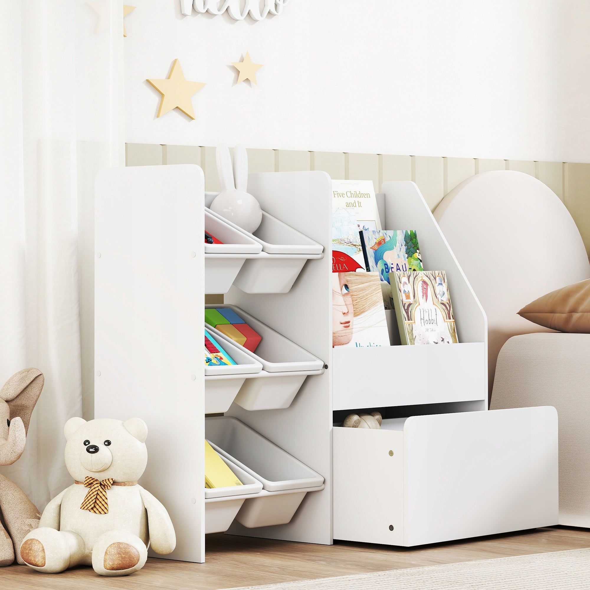 Toy box AIYAPLAY white plastic 84 l Capacity 84 l