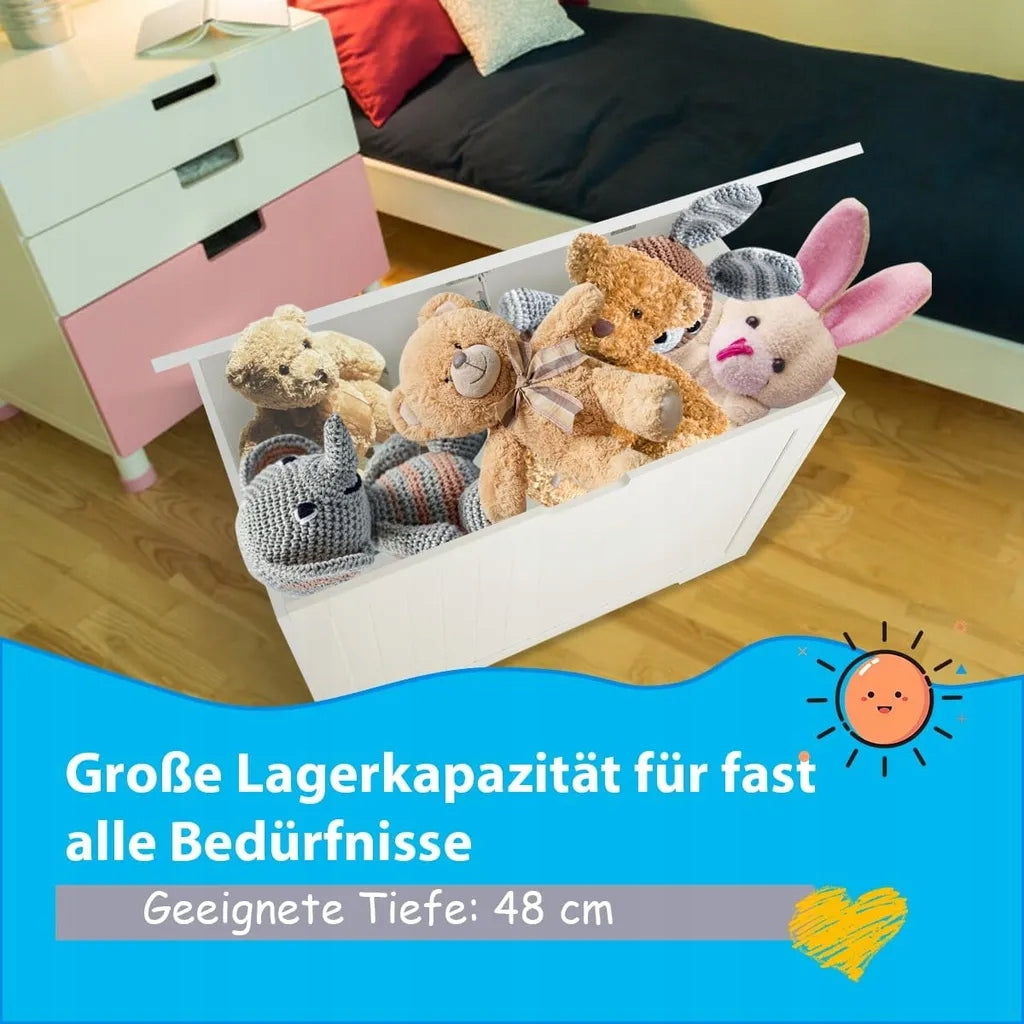 Toy box for children 2 in 1 113L, toy cabinet 76x40,5x48 cm Brand Costway
