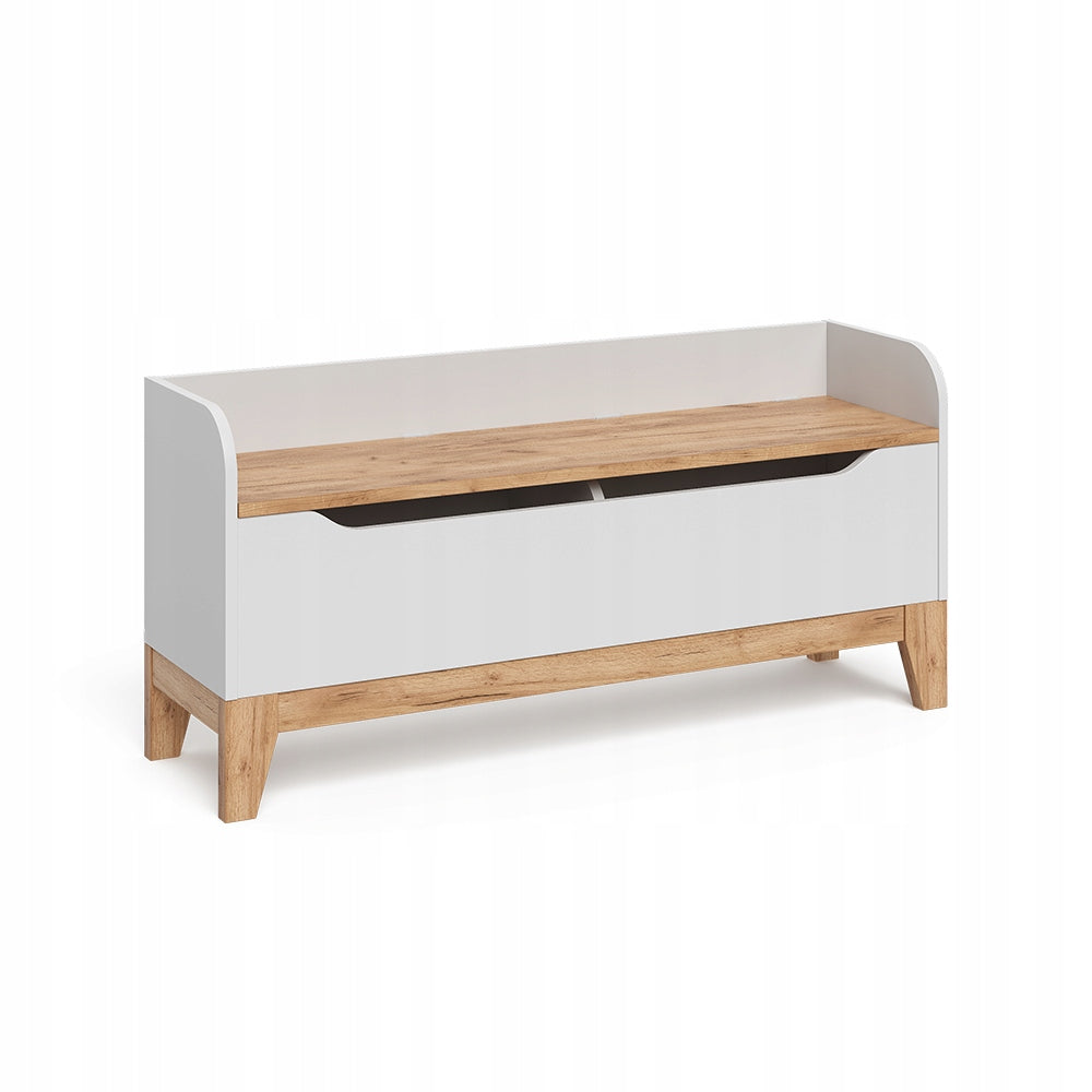 Toy chest Malia White/Artistic 107.2 x 50 cm with seat