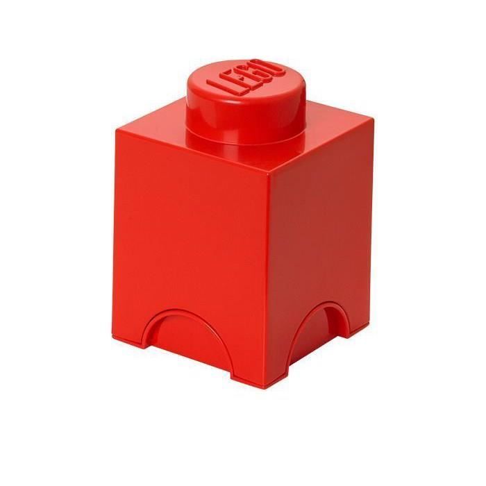 Toy container blocks LEGO storage Brick 1 red 12,5x18 cm square