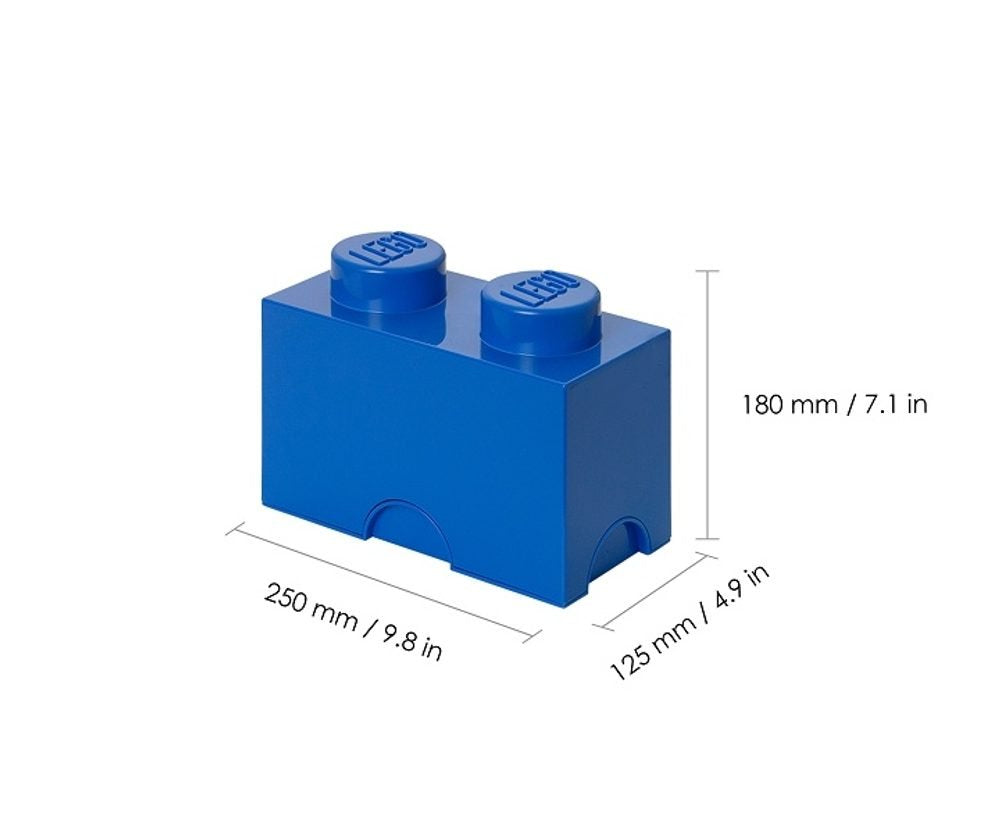 Toy container blocks LEGO storage Brick 2 blue rectangular Brand LEGO