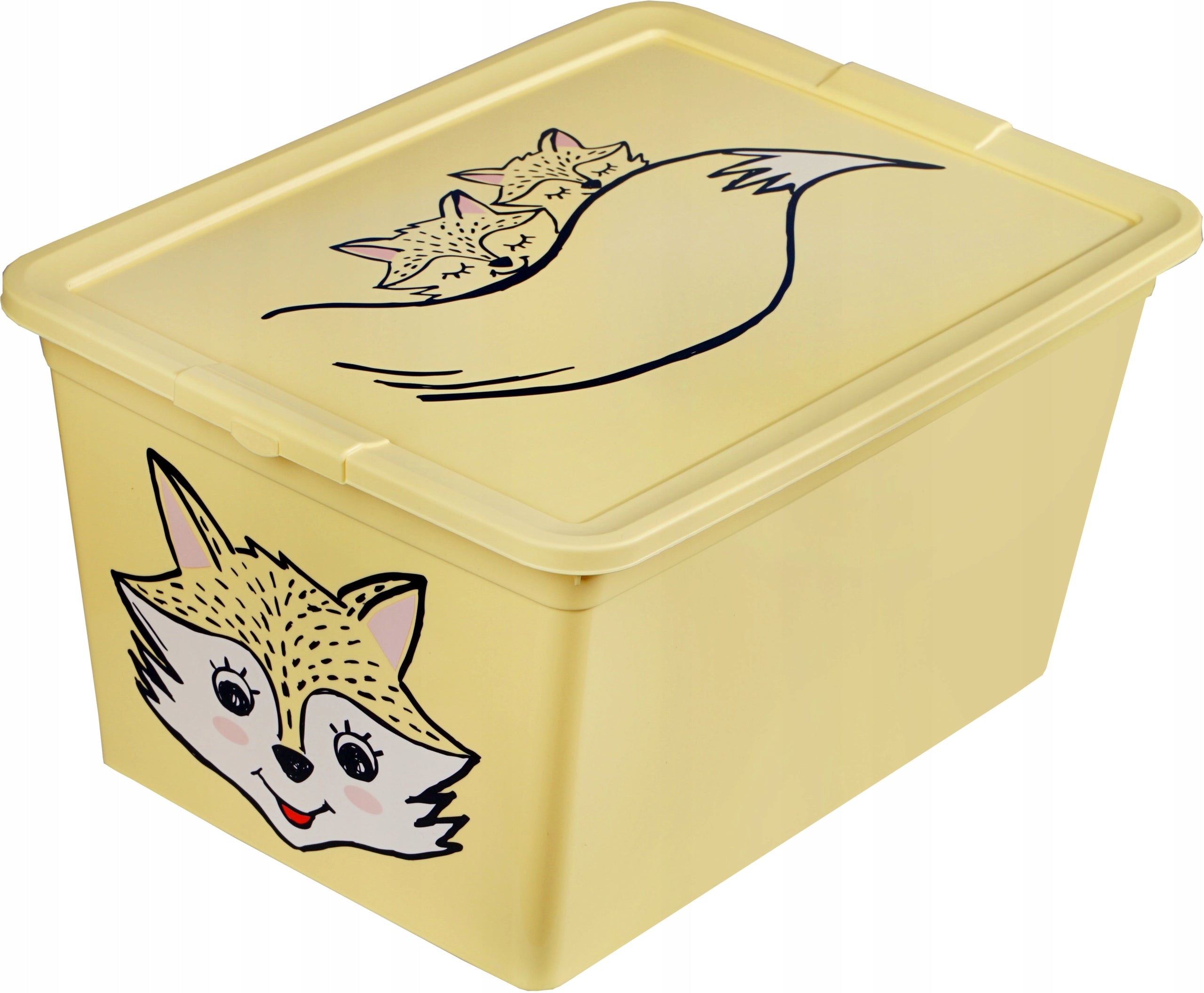 Toy container with lid Fox BranQ 15 l 1 pc.