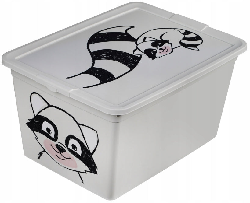 Toy container with lid Raccoon BranQ 15 l 1 pc. Packaging status original