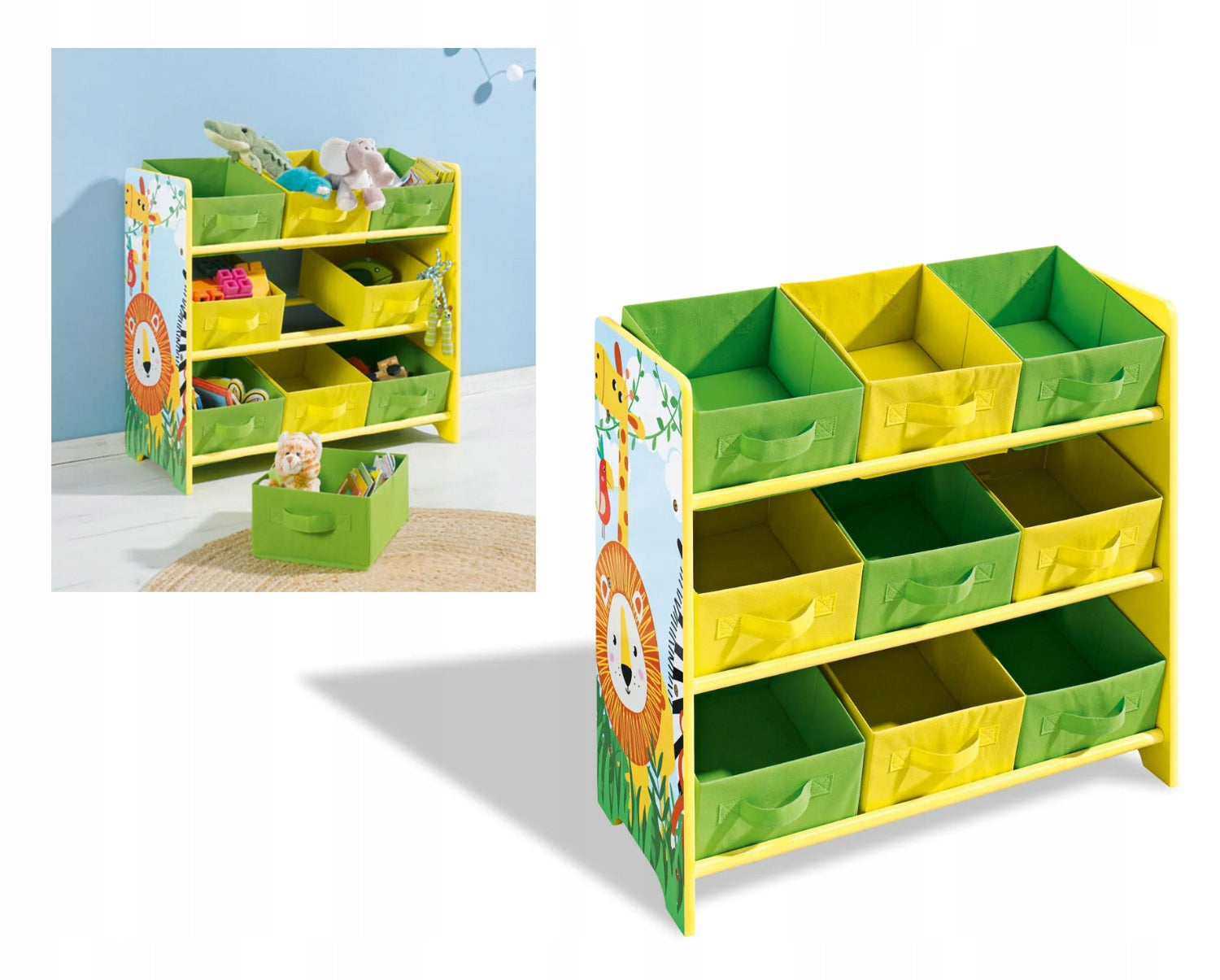 Toy containers children's container chest of drawers 9 box 3 shelves Brand Livarno