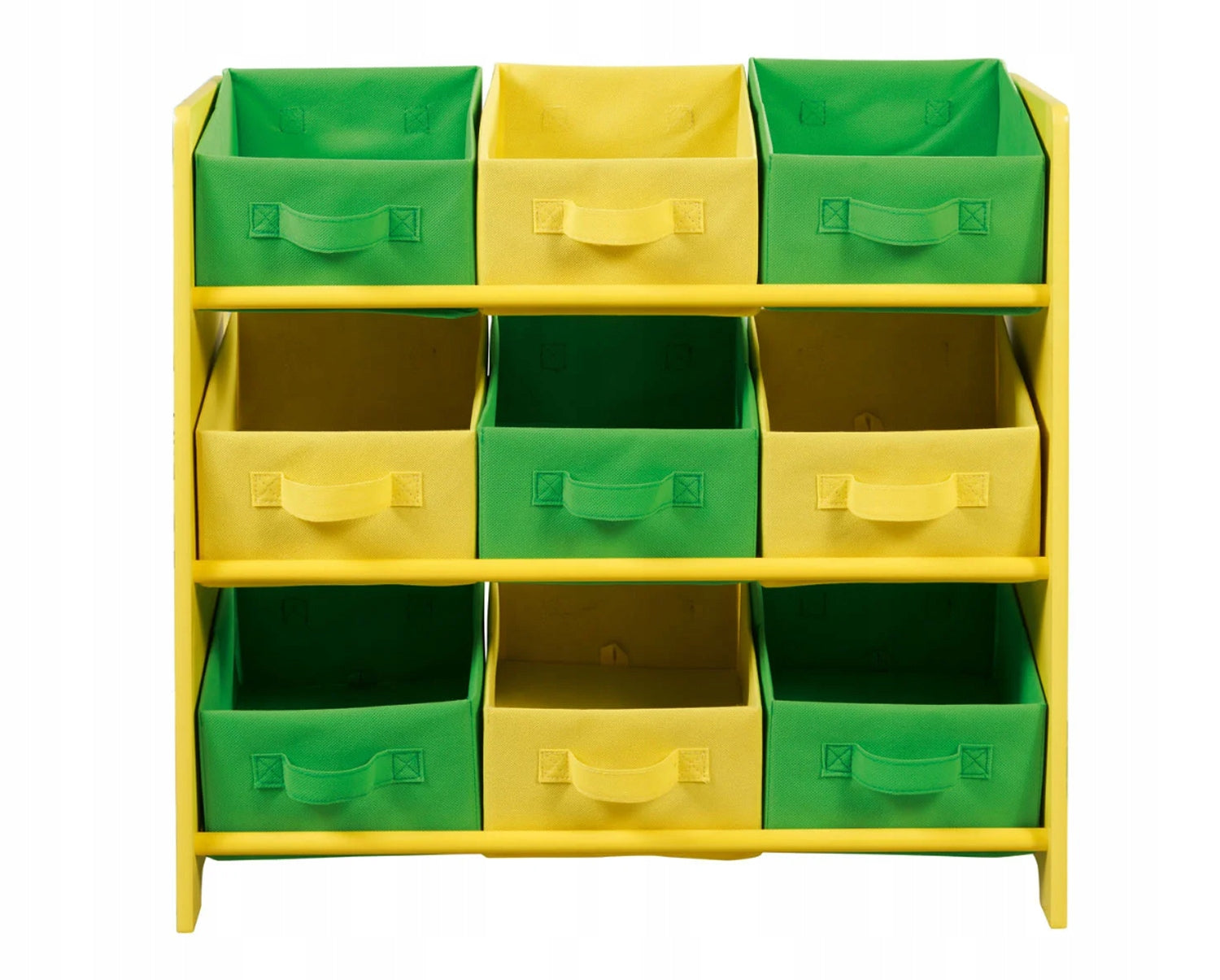 Toy containers children's container chest of drawers 9 box 3 shelves Color green