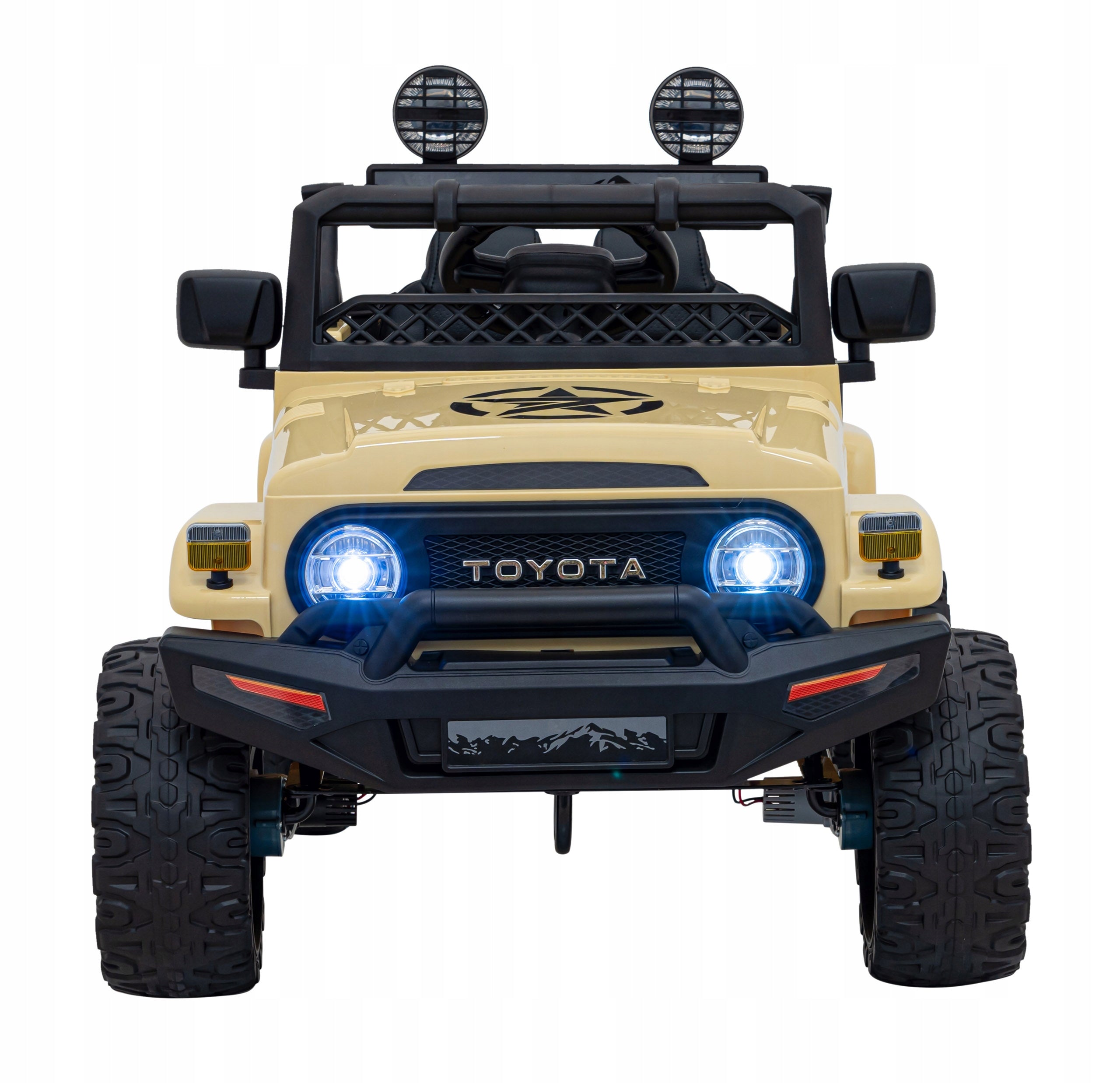 Toyota FJ Cruiser for Kids Beige Remote Control Drive 4x4 Audio LED EVA