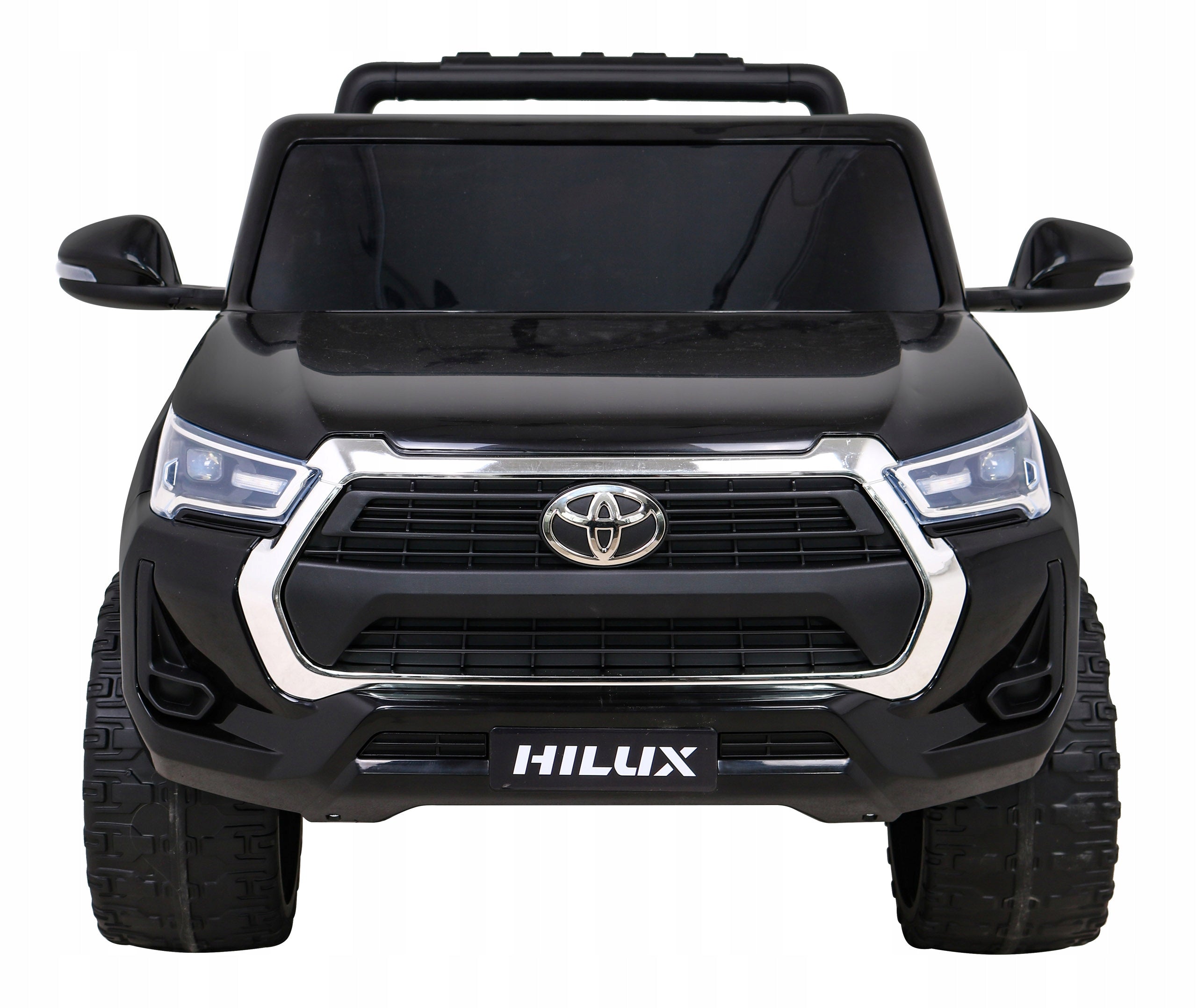 Toyota Hilux Battery Pack for Kids Black Pickup + 4x4 Drive + Remote Control