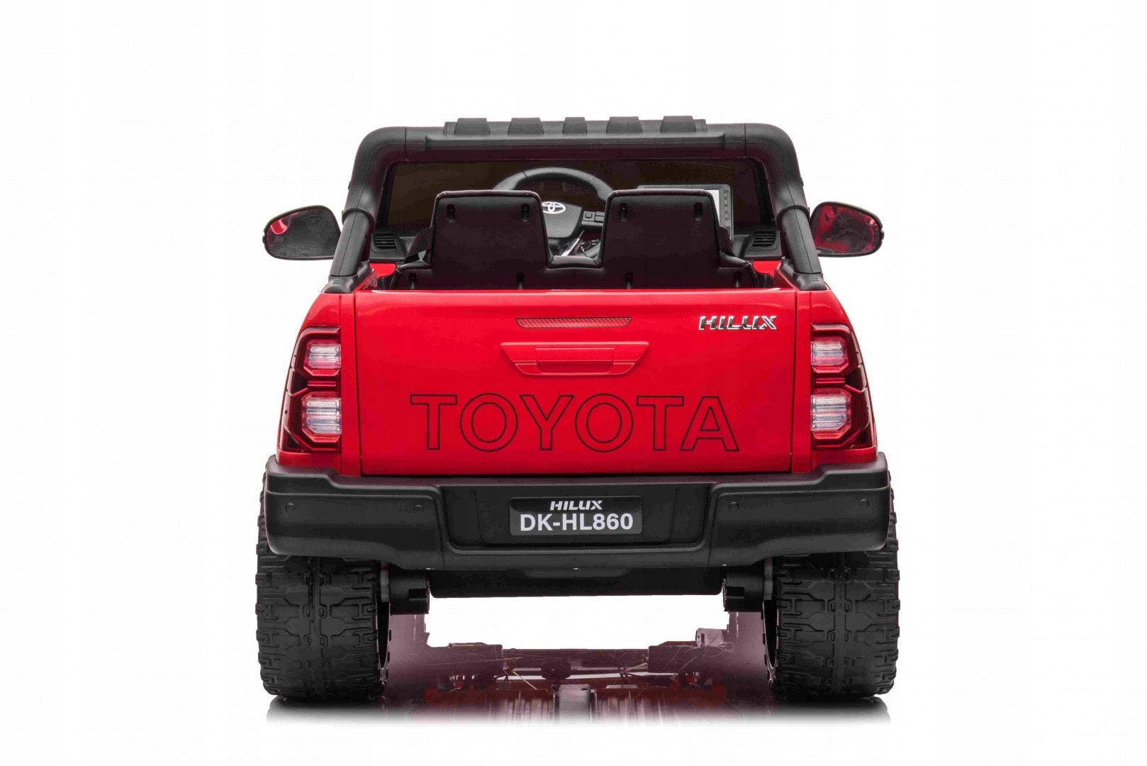 Toyota Hilux Battery Pack for Kids Red + 4x4 Drive + Remote Control + 2 Bags Color red