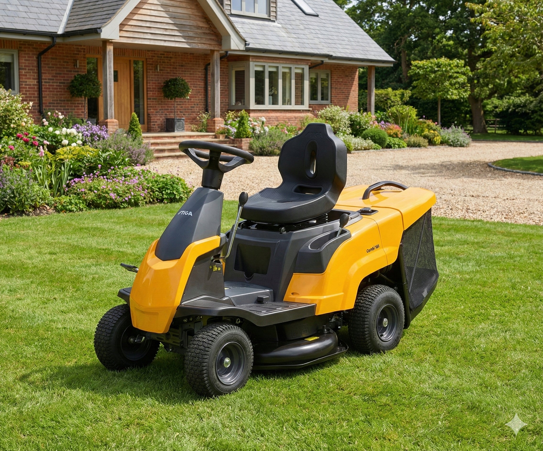 Tractor Lawn Mower Rider STIGA Combi 166 Hydrostat Basket 150L Mulching 66 cm Basket capacity 150 l