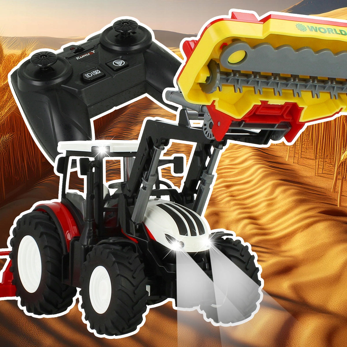 Tractor Remote Controlled Remote Control RC MOWER Moving Elements Rechargeable LED Brand Stator