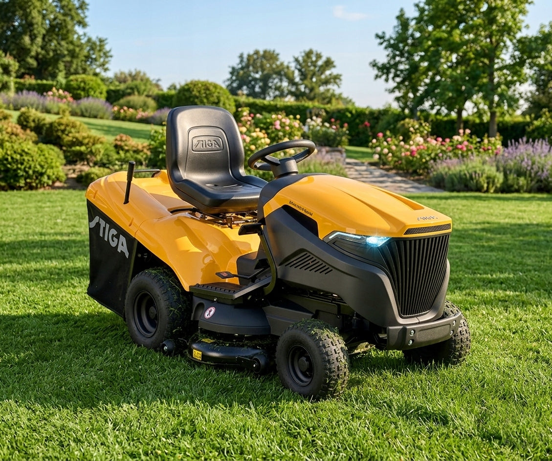 Tractor with Basket STIGA Estate 7102 W Special Honda MAX 21 HP 102 cm Set Packaging status original