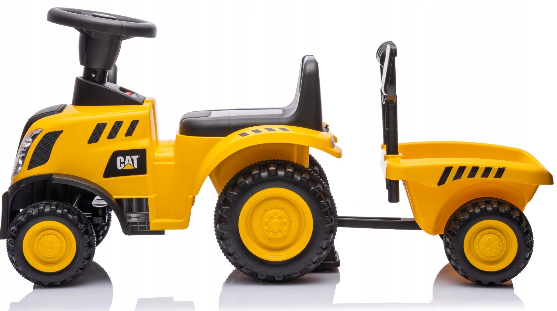 Tractor with trailer rider horn CAT pusher yellow Sun Baby Packaging status original