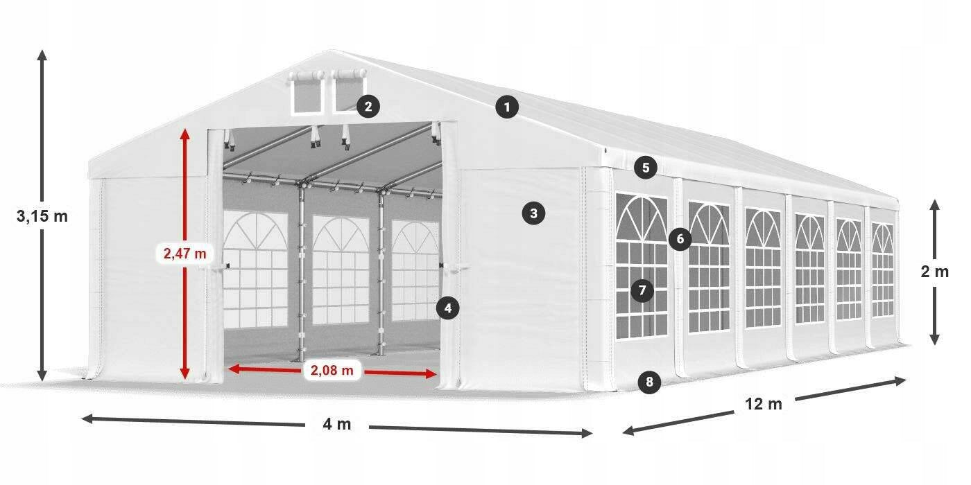 Trade Tents 4x12m Workshop DAS 580 S Type tent