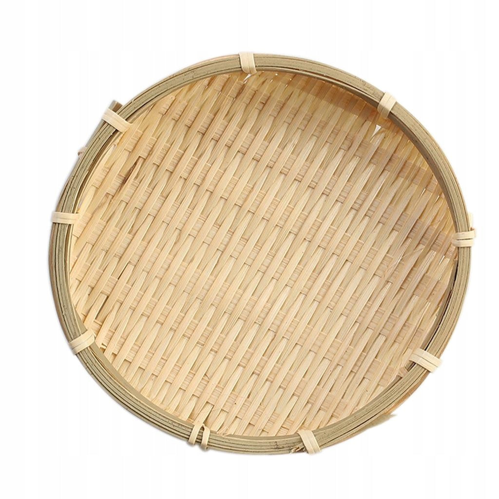 Traditional Bamboo Colander Bamboo Strainer Griddle Bamboo Flour 16×2cm Color transparent