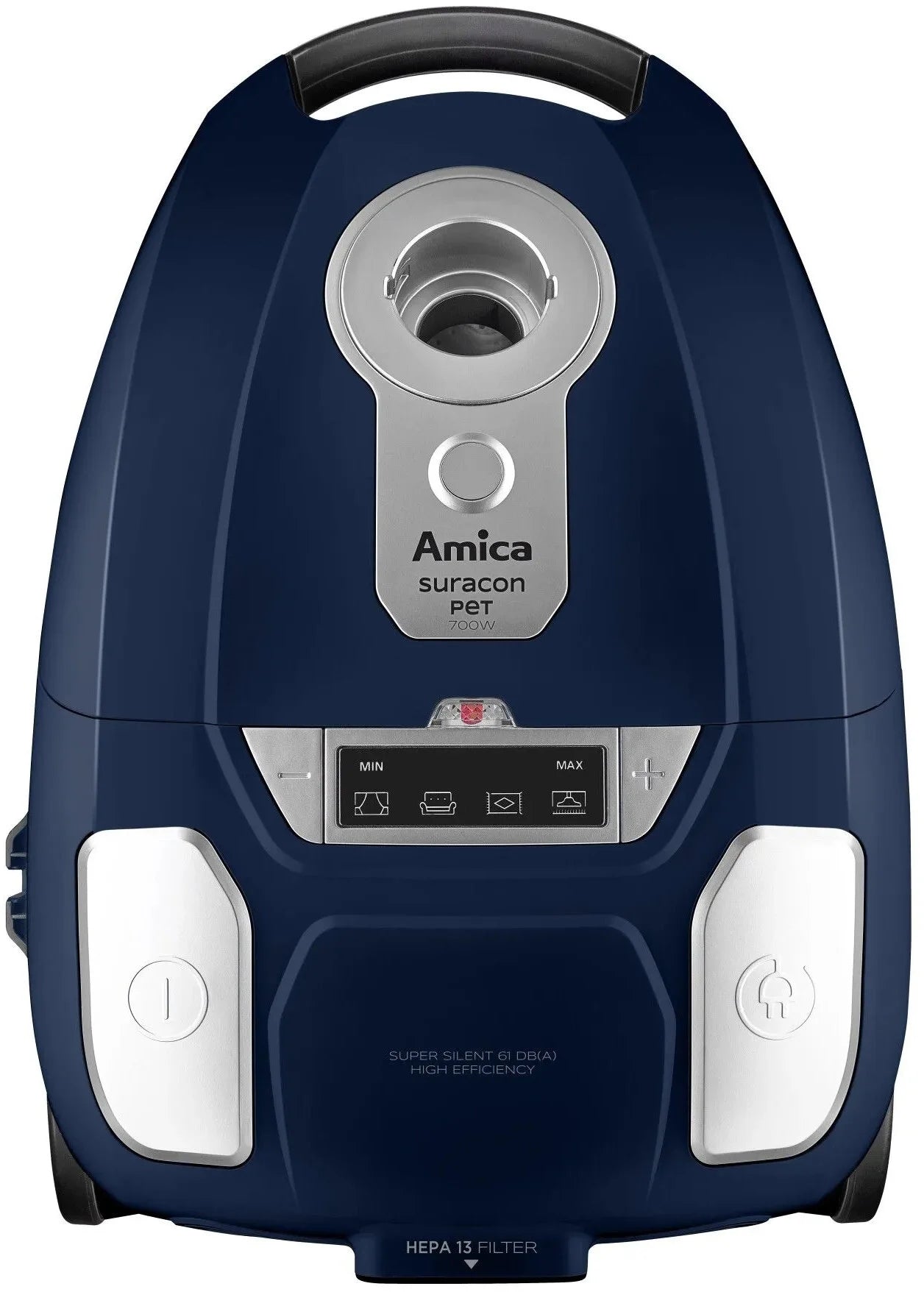 Traditional bagged vacuum cleaner Amica VM7003 Suracon PET 700W blue Power rating 700 W