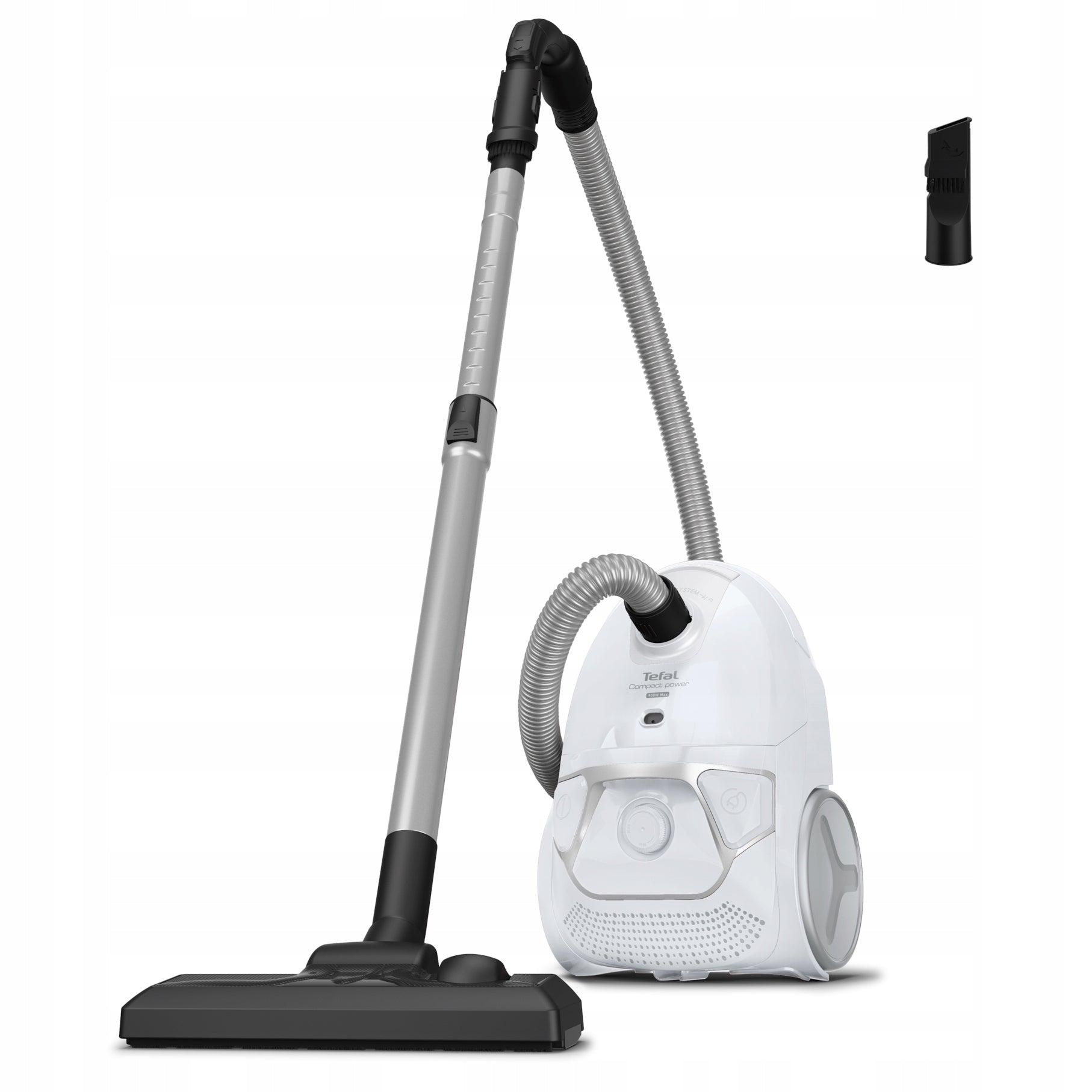 Traditional bagged vacuum cleaner Tefal Compact Power TW3927 750W strong white