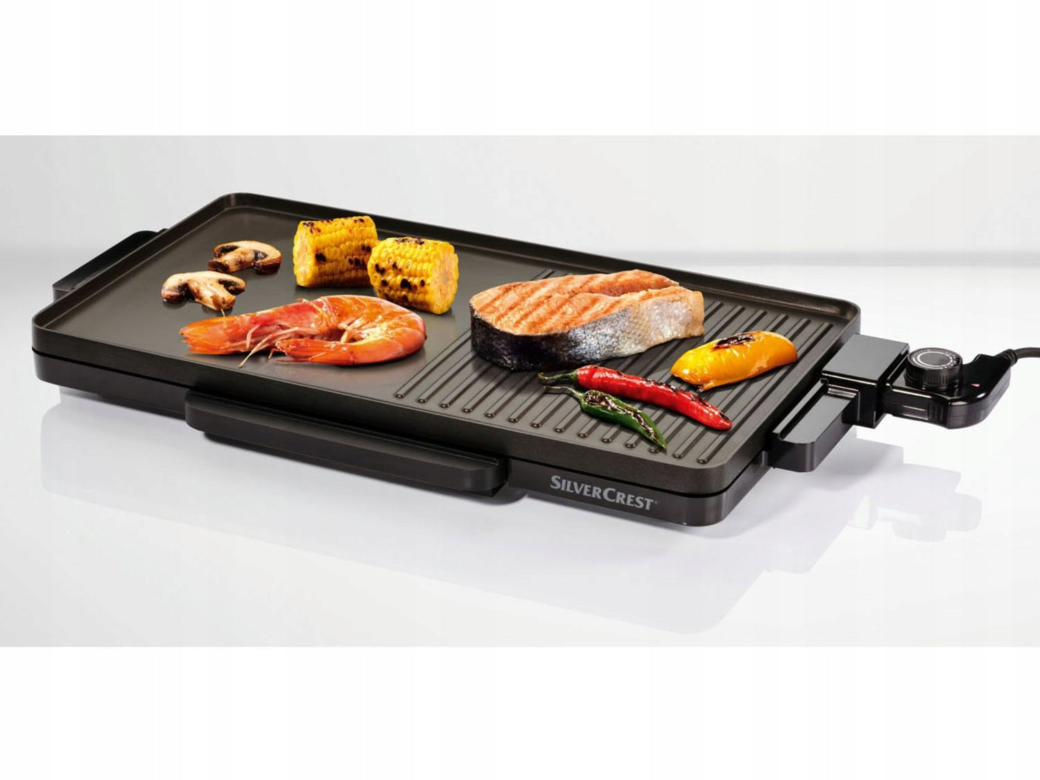 Traditional electric grill SilverCrest SPG 2000 A1 black 2000 W Model SPG 2000 A1