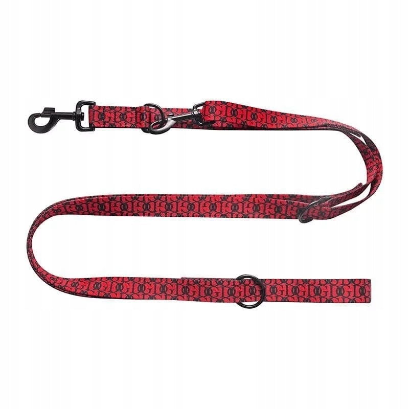Traditional leash Chaba tape 1 m red