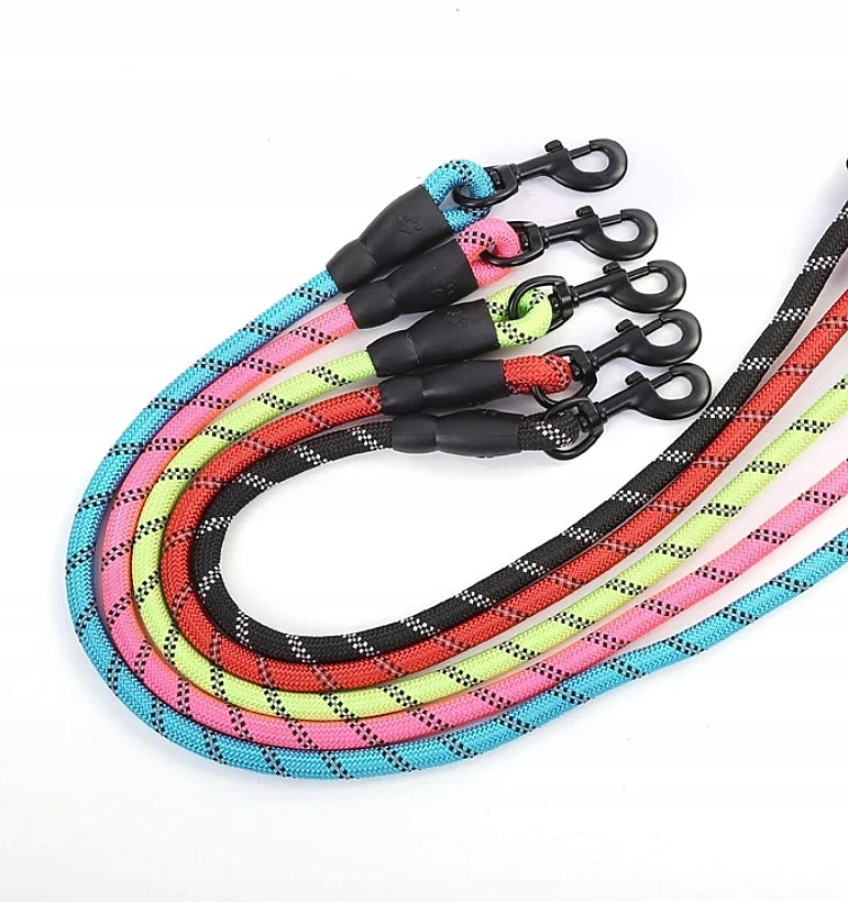 Traditional leash strong and durable Reflective seams cord BLUE Color green