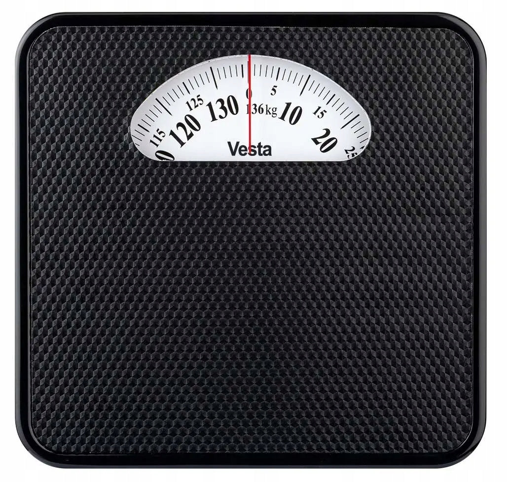 Traditional mechanical bathroom scale Vesta EBS05B up to 136kg Black