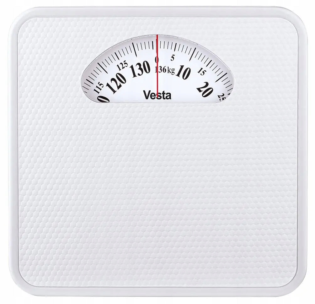 Traditional mechanical bathroom scale Vesta EBS05W up to 136kg White