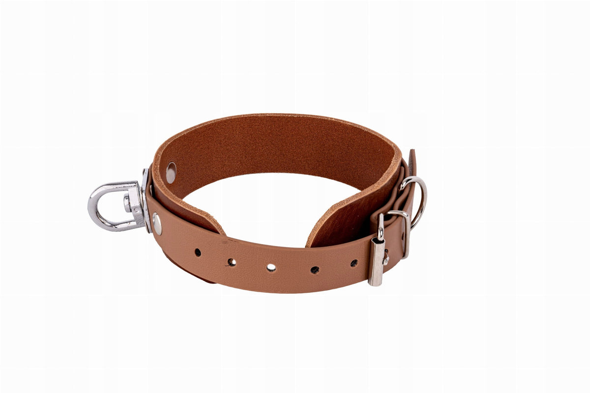 Trail collar 38mm biothane + leather 38-52cm