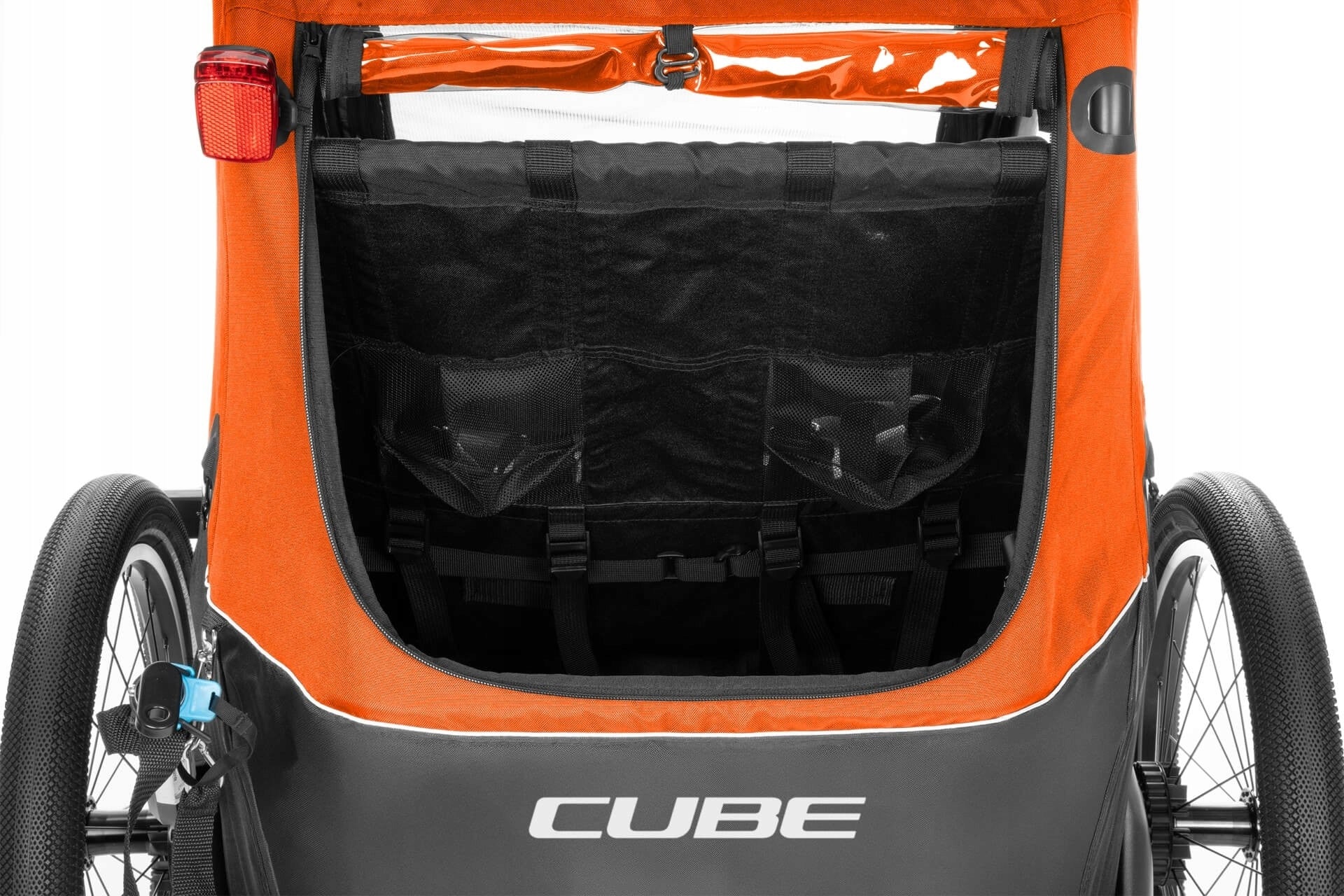 Trailer Cube Kids Trailer Double CMPT X Actionteam grey'n'orange Maximum load 42 kg