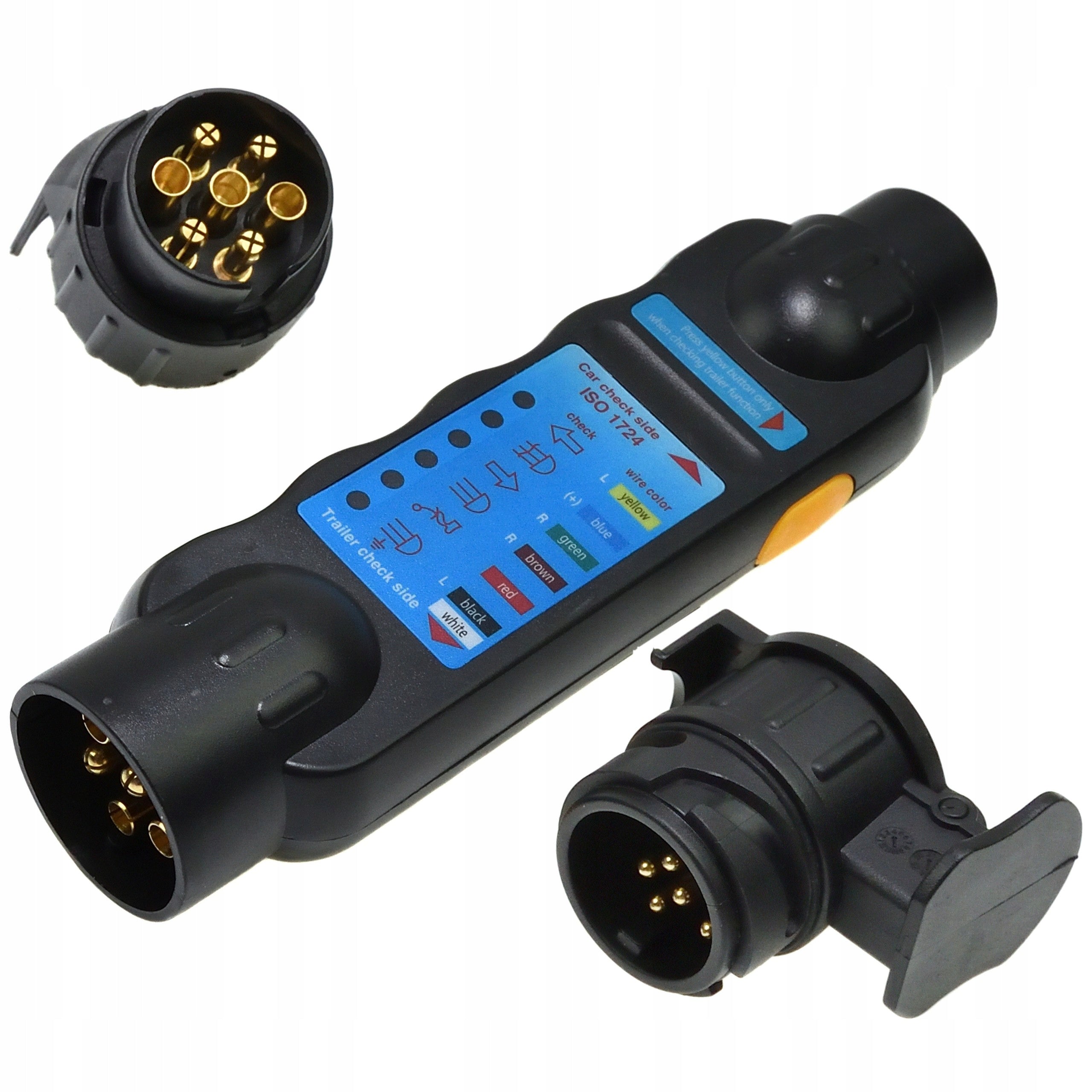 Trailer socket and plug tester 2 adapters
