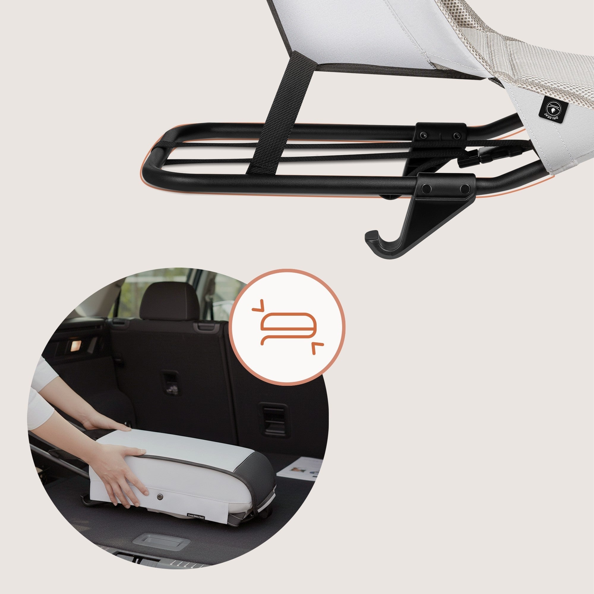 Trailer trolley hammock for younger children up to 70cm BELTS Lionelo Cama Additional features 5-point harness