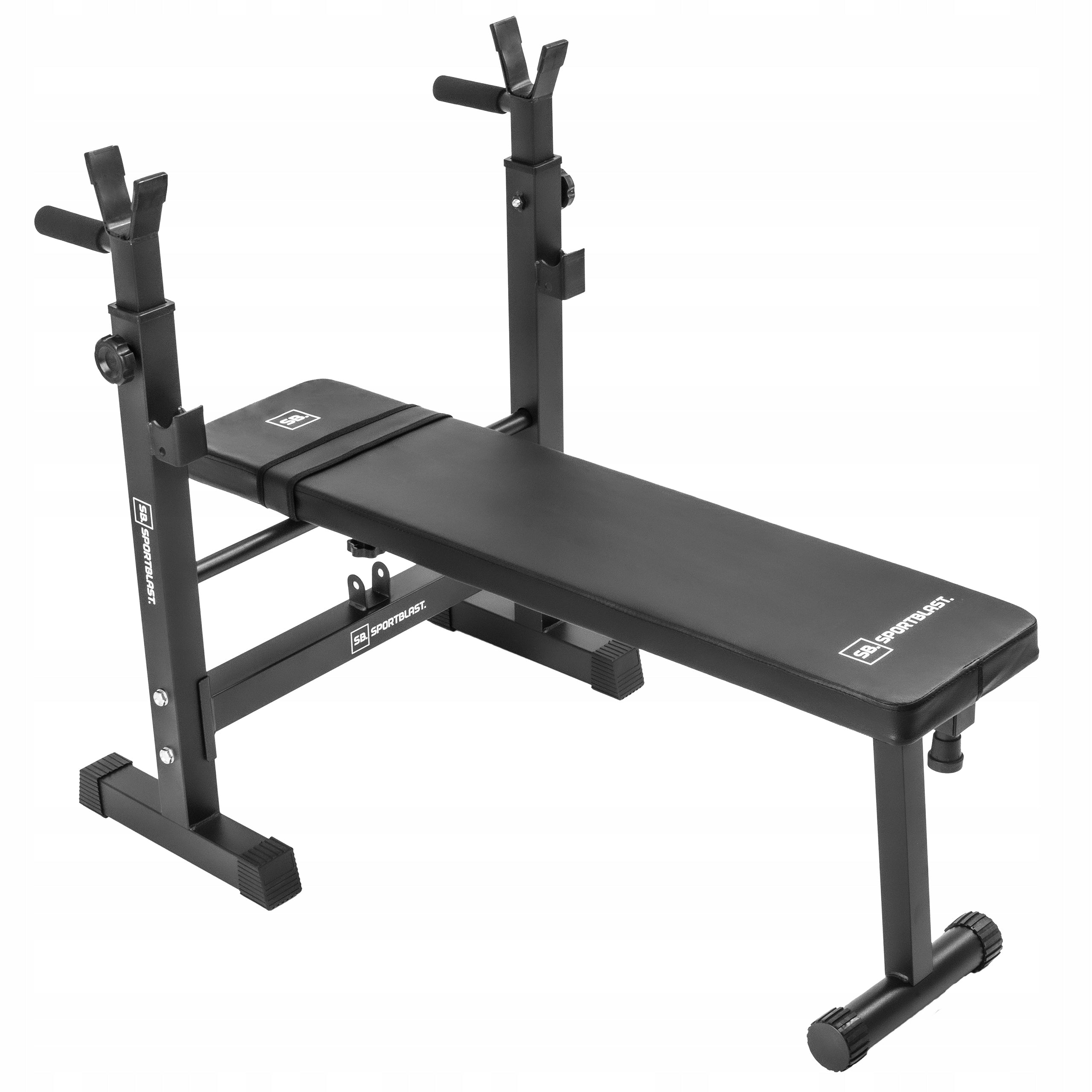 Training Bench Flat Exercise Bench Folding with Stands Manufacturer code Ławka płaska ze stojakami