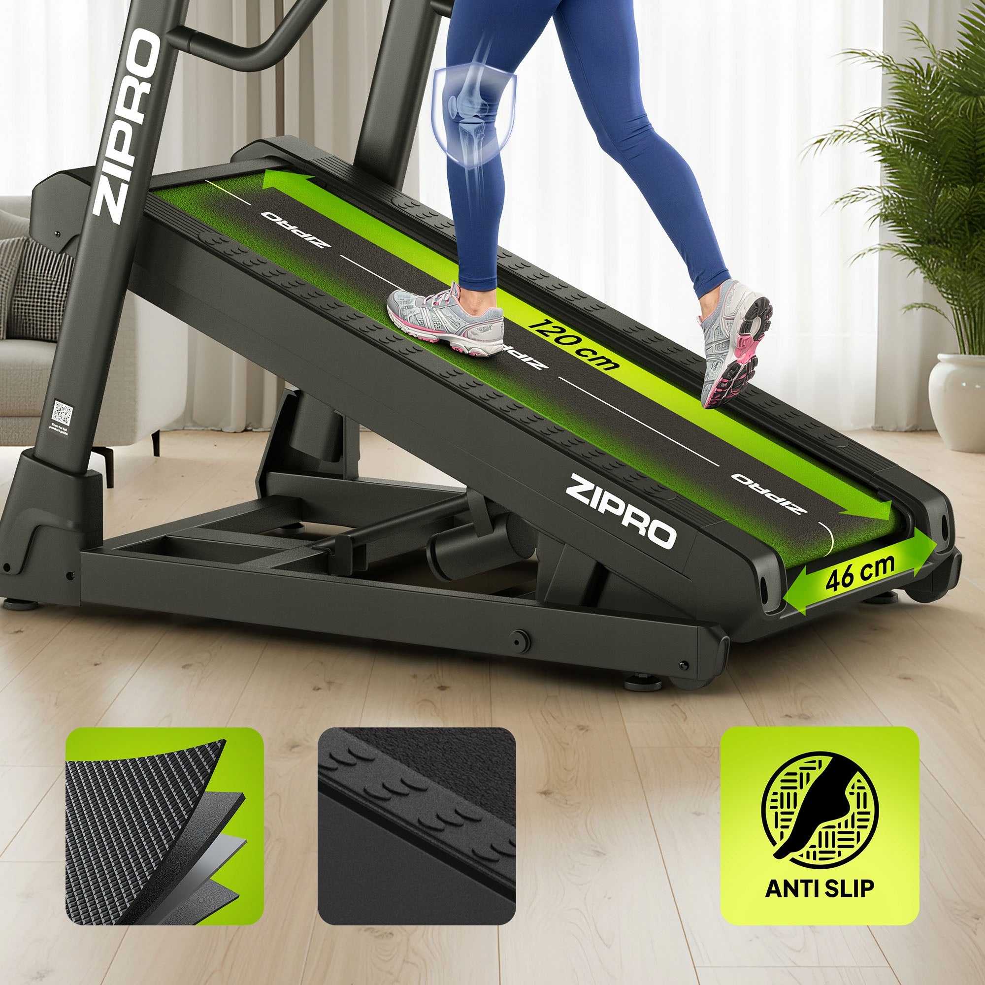 Training Treadmill Electric SLOPE 40% FOR CLIMBING Zipro Shred Brand Zipro