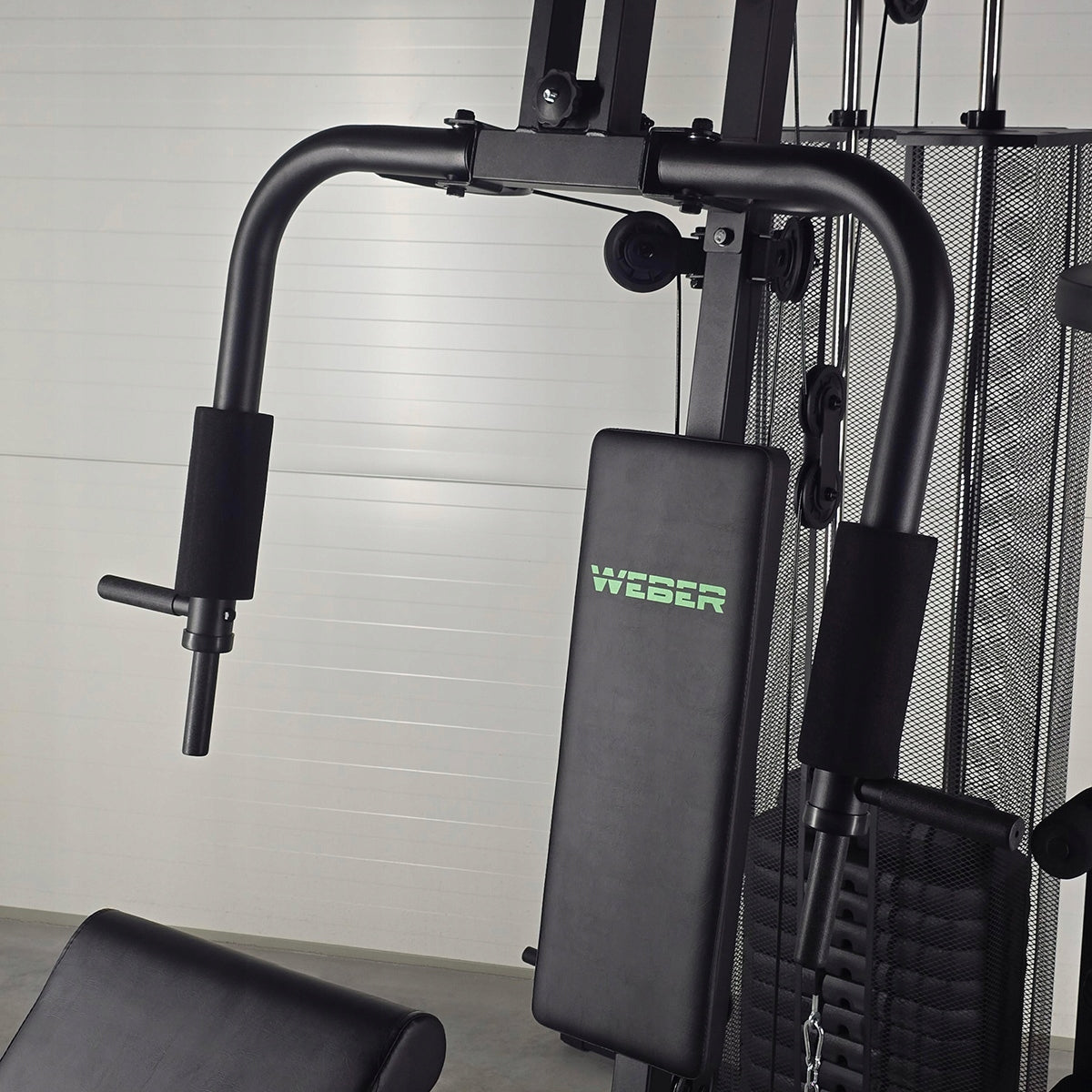 Training atlas for exercise home gym Weber TF-7005A+ bench Functions training frame preacher curl bench leg press dip station butterfly/chest fly station lower pulley upper pulley other