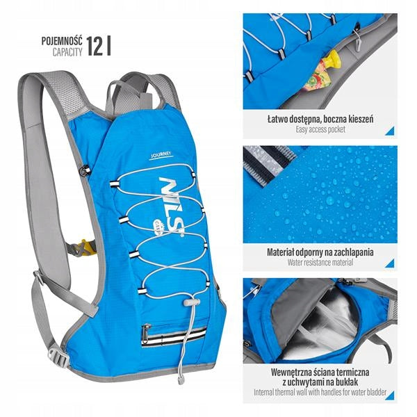 Training backpack for running and cycling MULTIFUNCTIONAL H2O system Brand Nils Camp