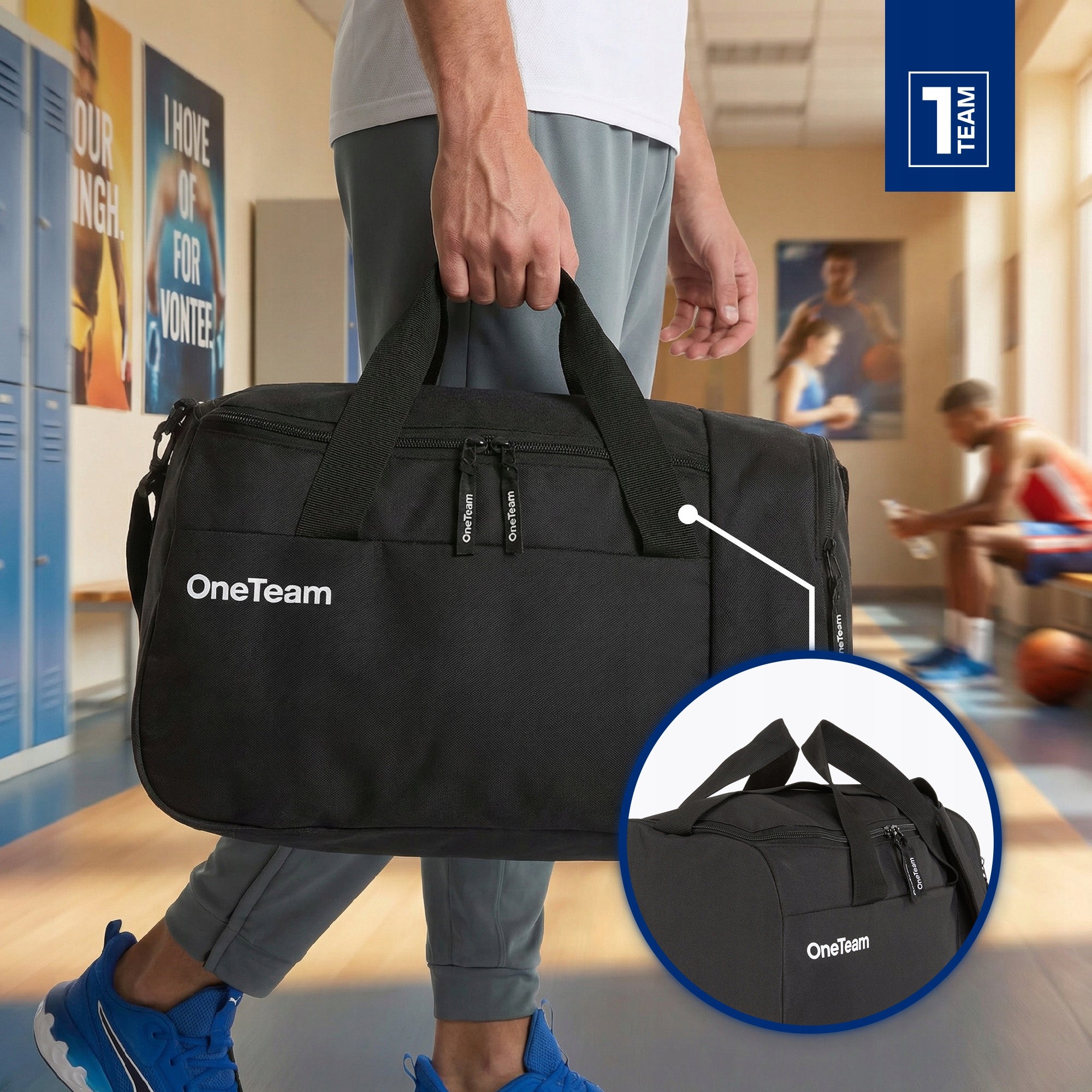 Training bag OneTeam Passa 26 l black SPARE HANDY FUNCTIONAL Color black