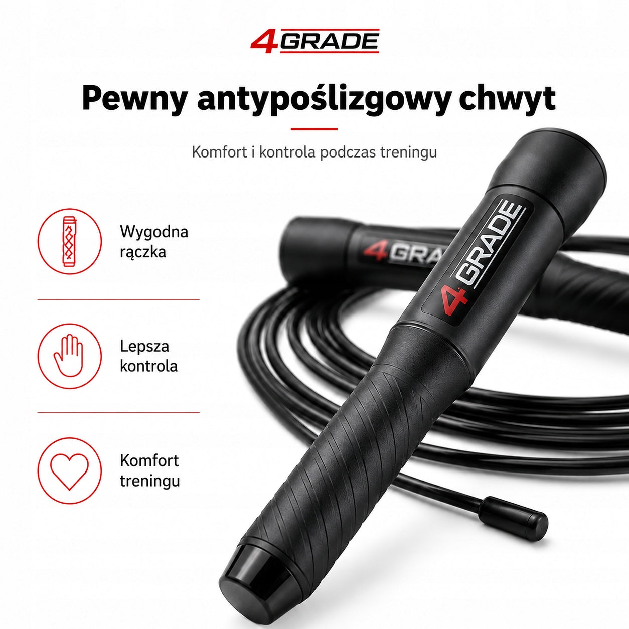 Training jump rope 4GRADE adjustable steel crossfit cardio rope Manufacturer code SKA-300-4G